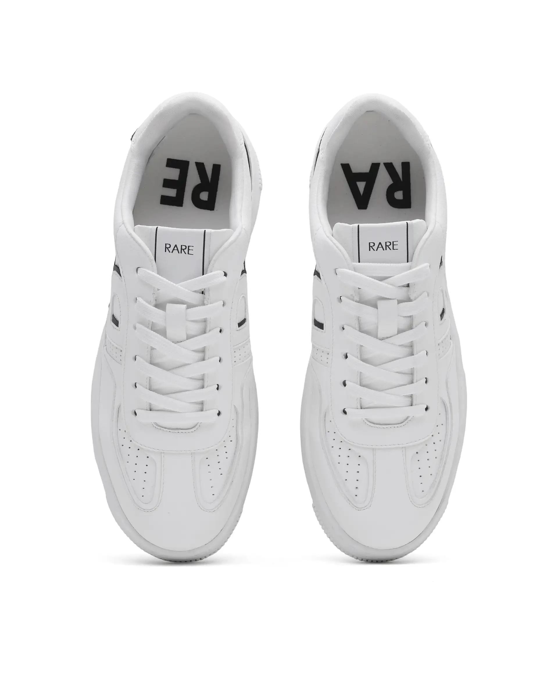 Rare Rabbit Men's Volt White Micro Fiber Sneaker - Image 2