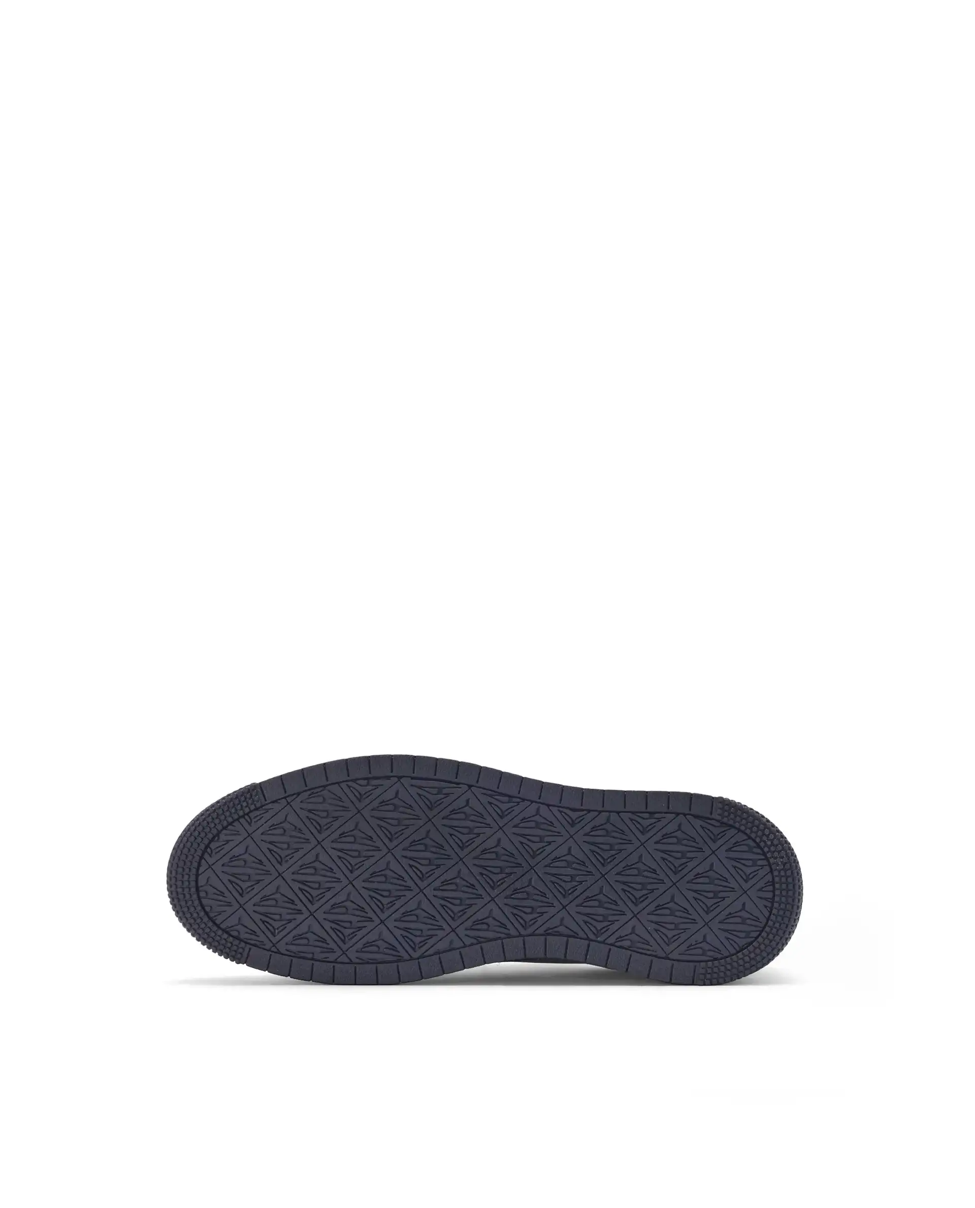 Rare Rabbir Men's Voltro Navy Genuine Leather And Suede Faros "R" Monogram Low-Top Lace-Up Sneaker Shoes - Image 4