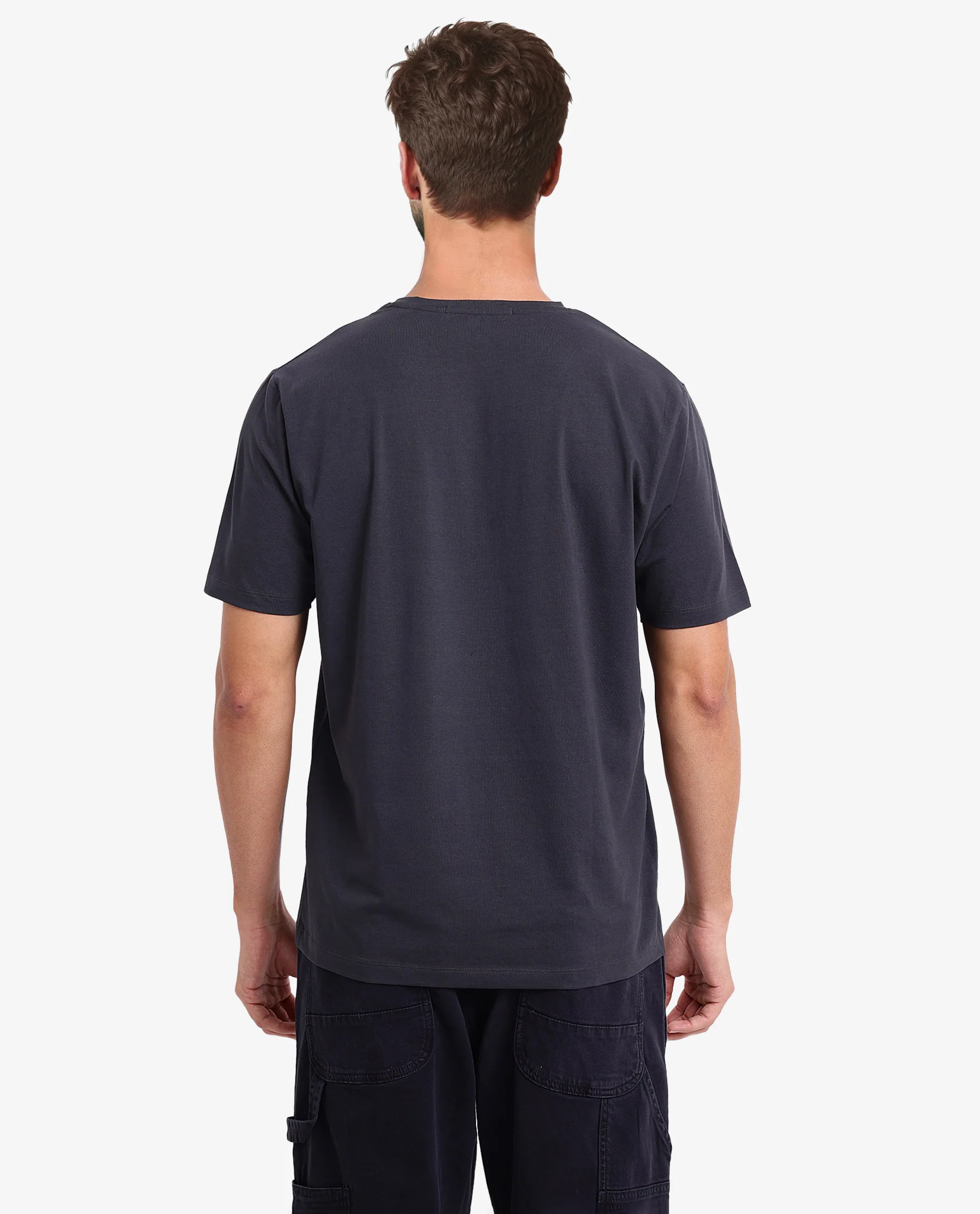 Rare Rabbit Men's Volvo Dark Grey Cotton Graphic Print Regular Fit Half Sleeve Crew Neck T-Shirt - Image 6