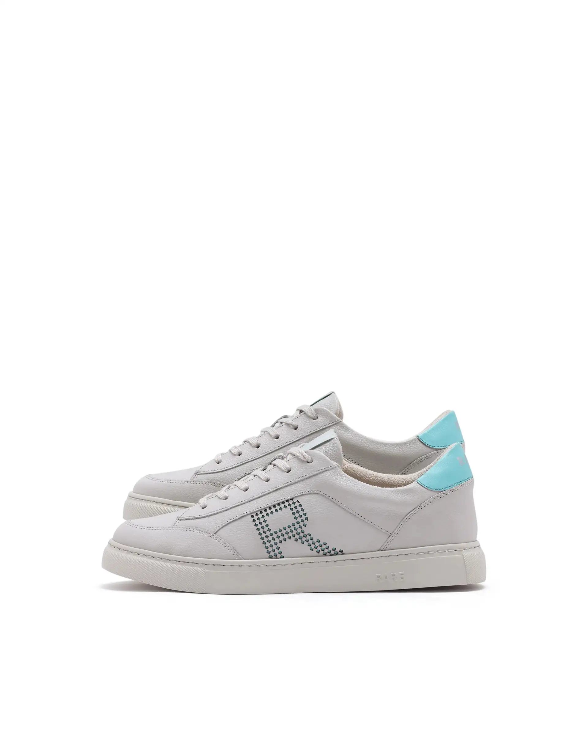 Rare Rabbit Men Vortex Beige Low-Top Genuine Leather Lazer Lace-Up Sneaker Shoes - Image 5