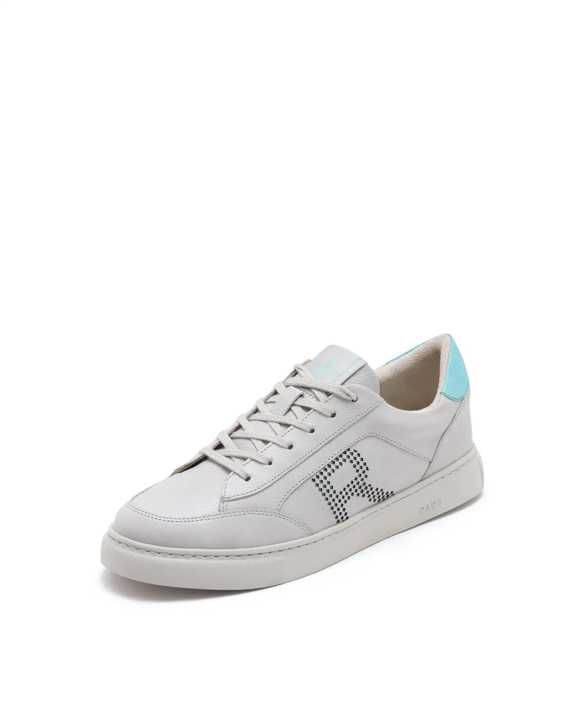 Rare Rabbit Men Vortex Beige Low-Top Genuine Leather Lazer Lace-Up Sneaker Shoes - Image 6