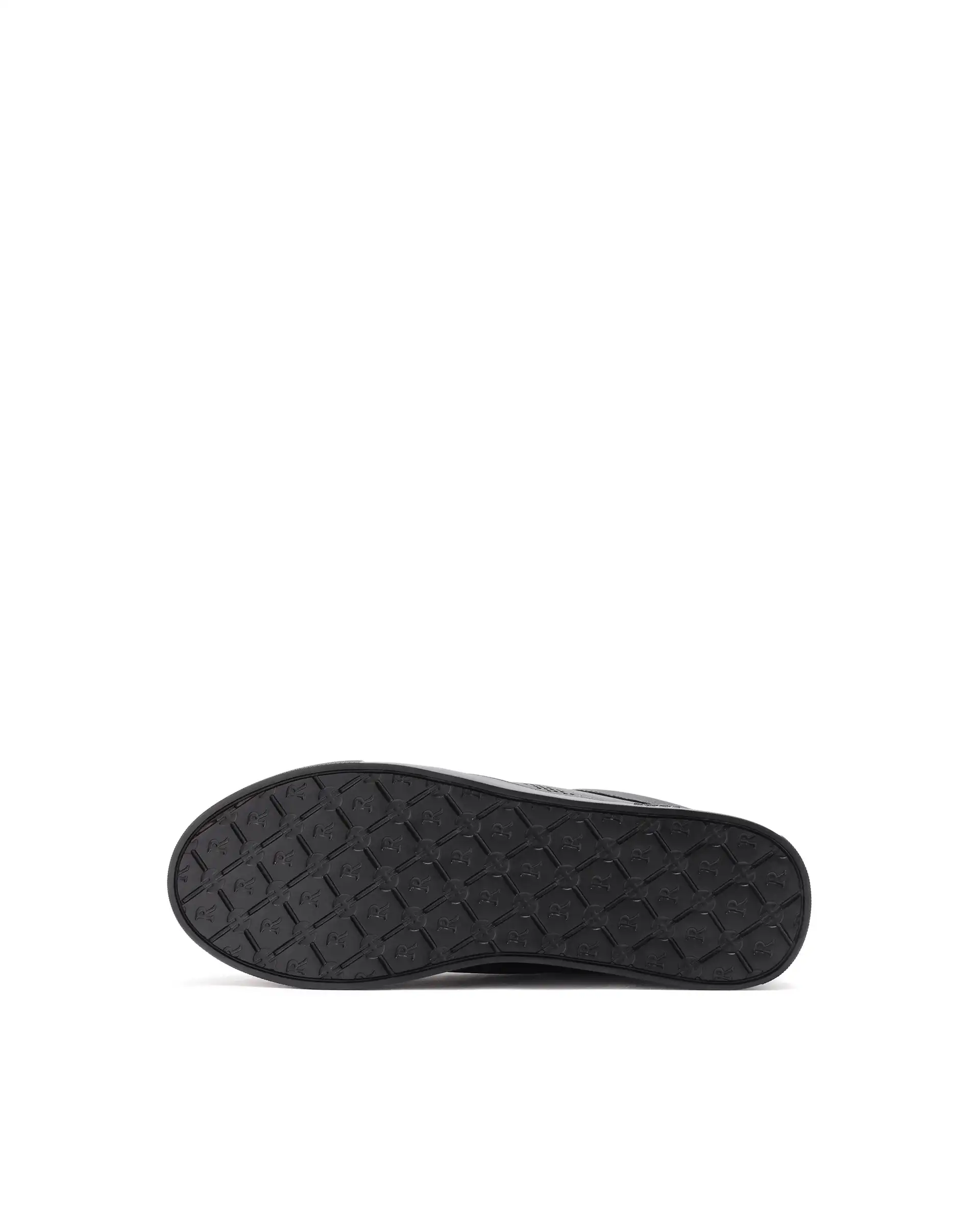 Rare Rabbit Men Vortex Black Low-Top Genuine Leather Lazer Lace-Up Sneaker Shoes - Image 4