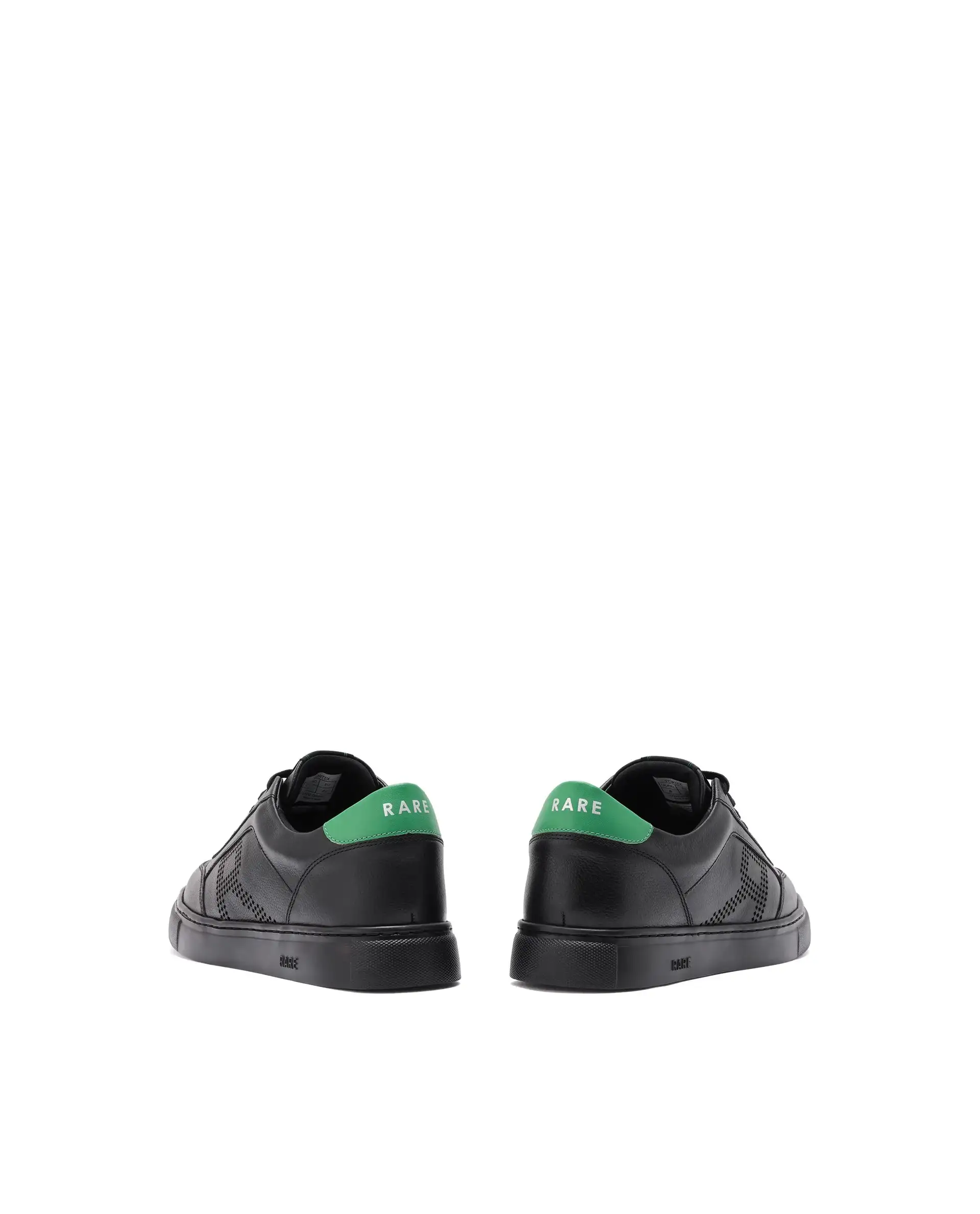 Rare Rabbit Men Vortex Black Low-Top Genuine Leather Lazer Lace-Up Sneaker Shoes - Image 7