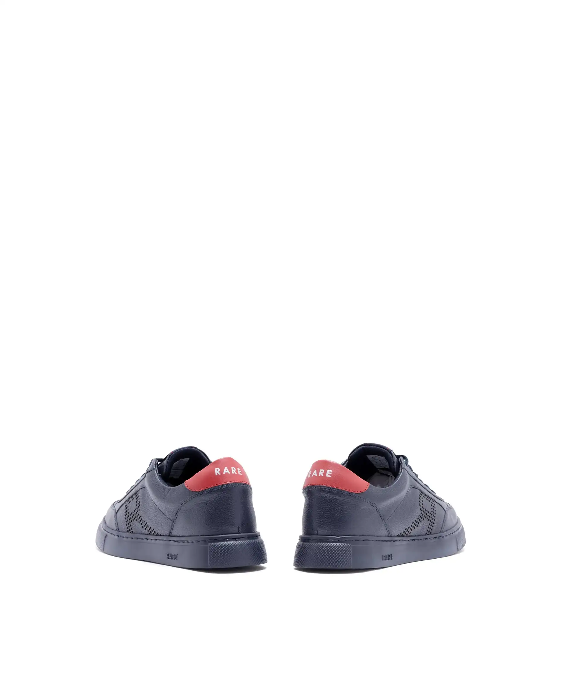 Rare Rabbit Men Vortex Navy Low-Top Genuine Leather Lazer Lace-Up Sneaker Shoes - Image 8