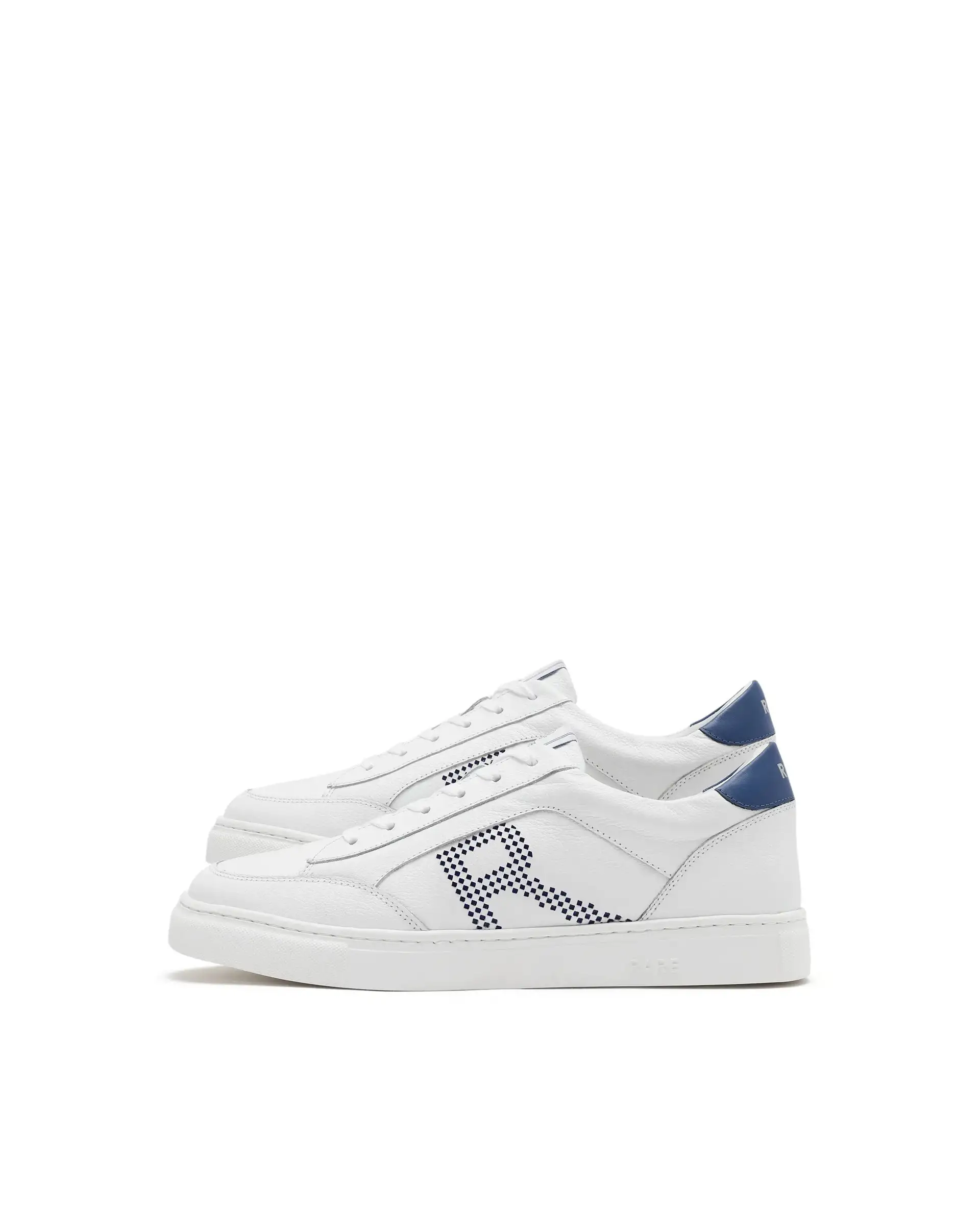 Rare Rabbit Men Vortex White Low-Top Genuine Leather Lazer Lace-Up Sneaker Shoes - Image 8