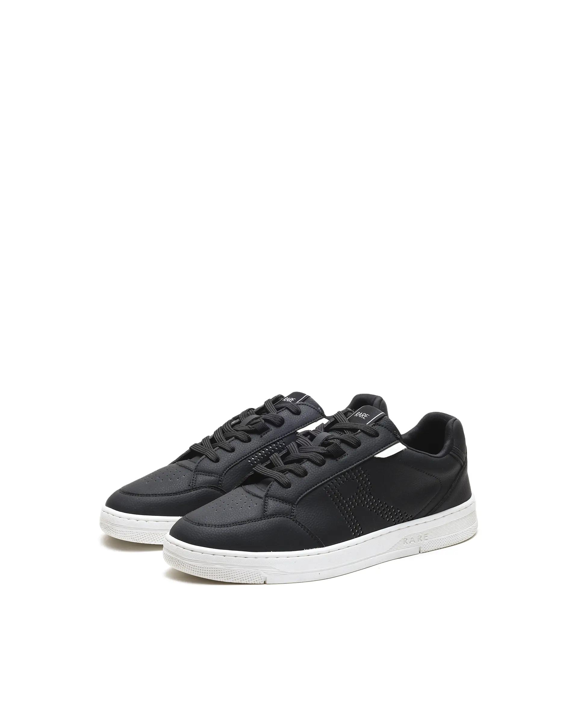 Rarez Men's Vorto Black Micro Leather Sneaker - Image 2