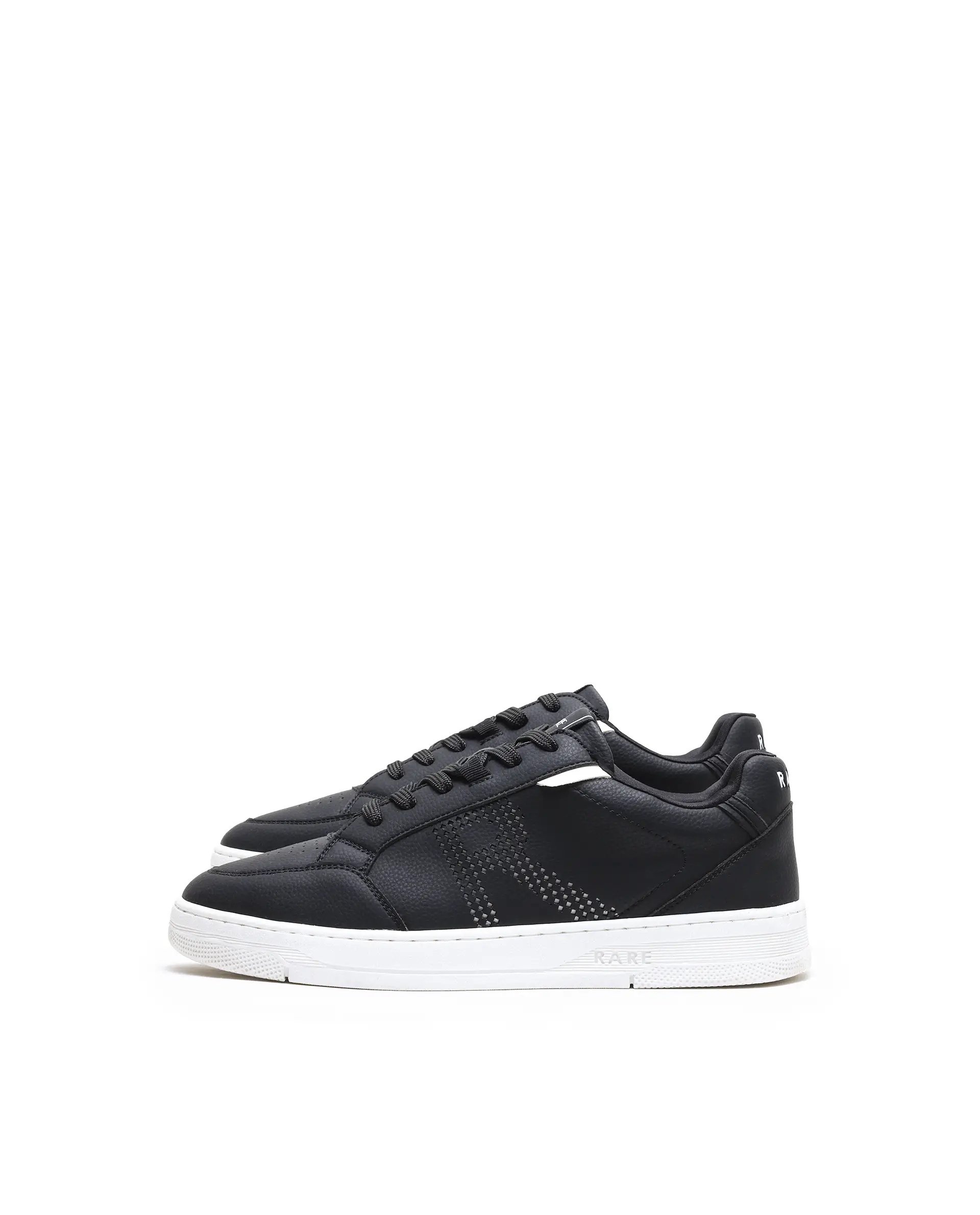 Rarez Men's Vorto Black Micro Leather Sneaker - Image 4