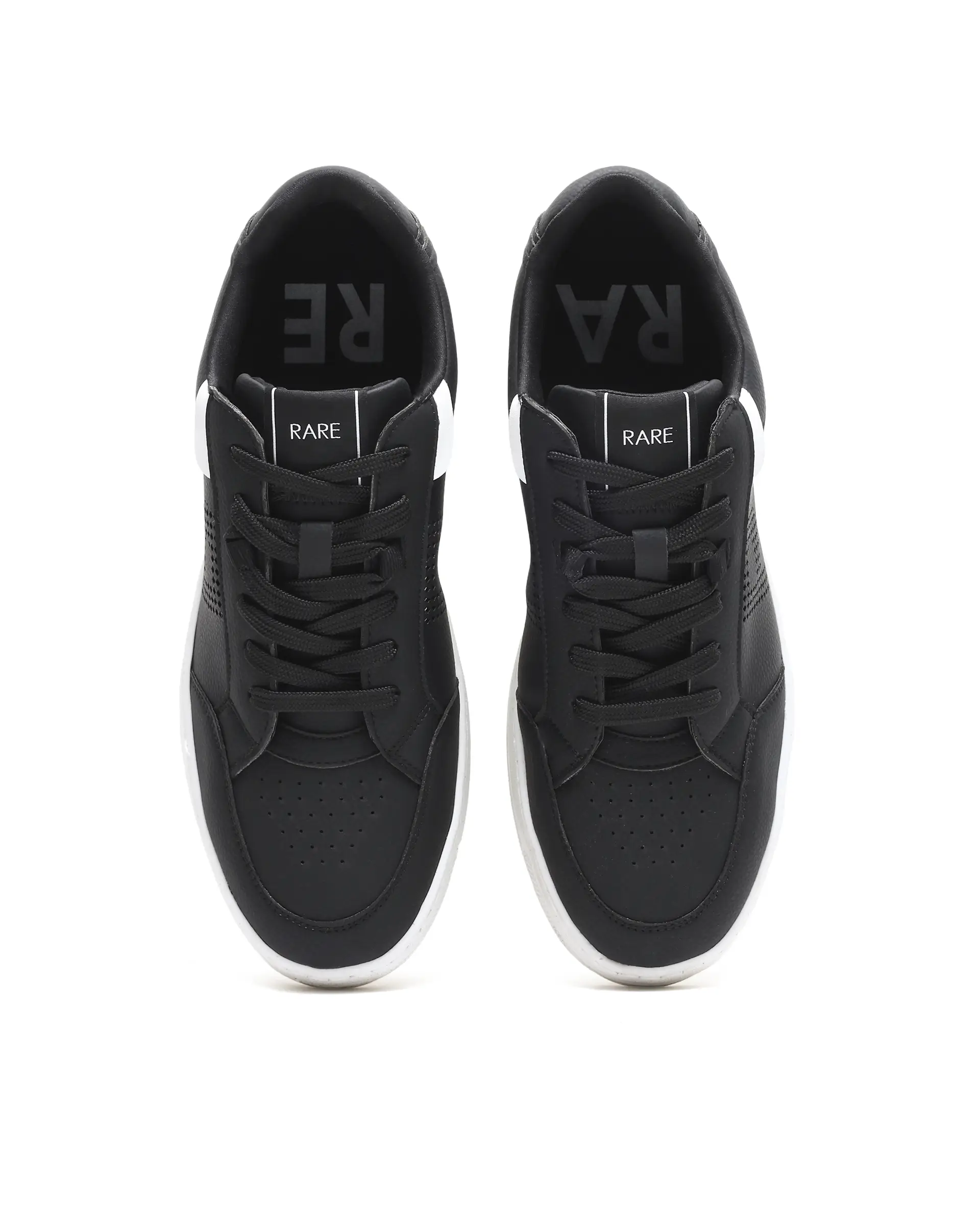 Rarez Men's Vorto Black Micro Leather Sneaker - Image 5