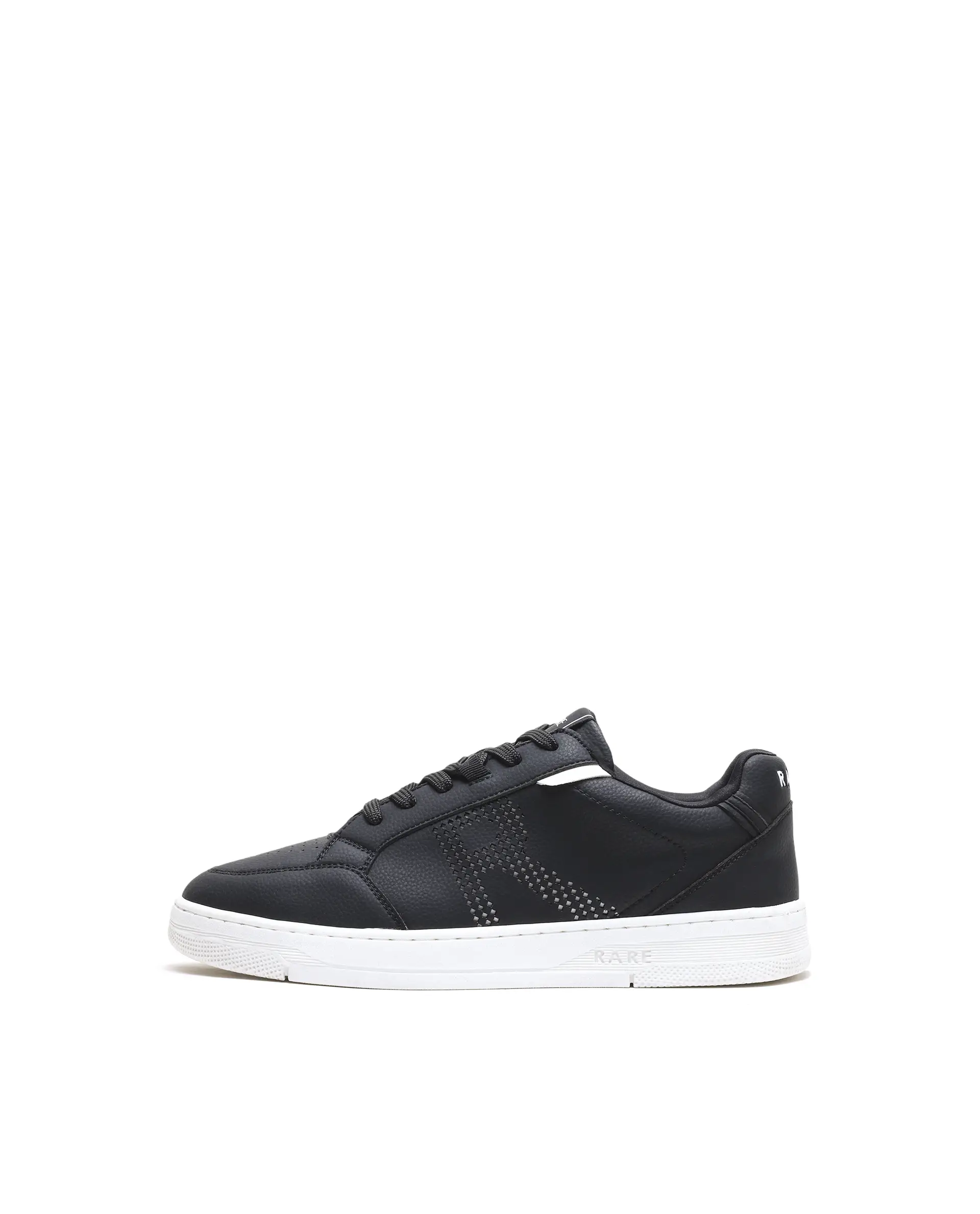 Rarez Men's Vorto Black Micro Leather Sneaker - Image 8