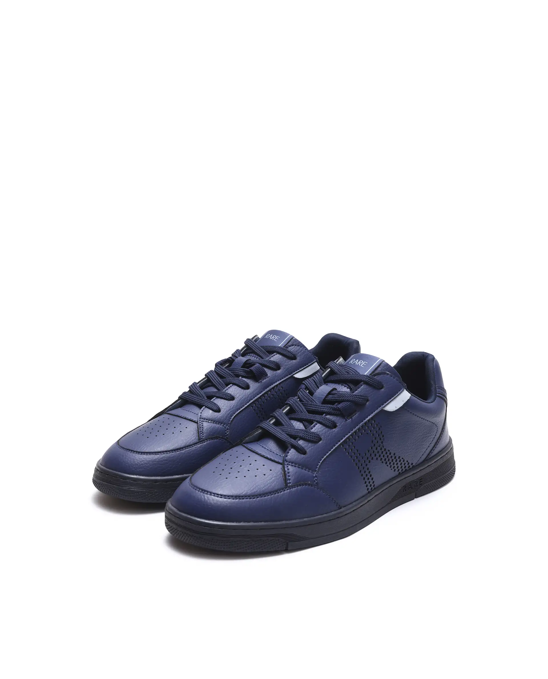 Rarez Men's Vorto Navy Micro Leather Sneaker - Image 2