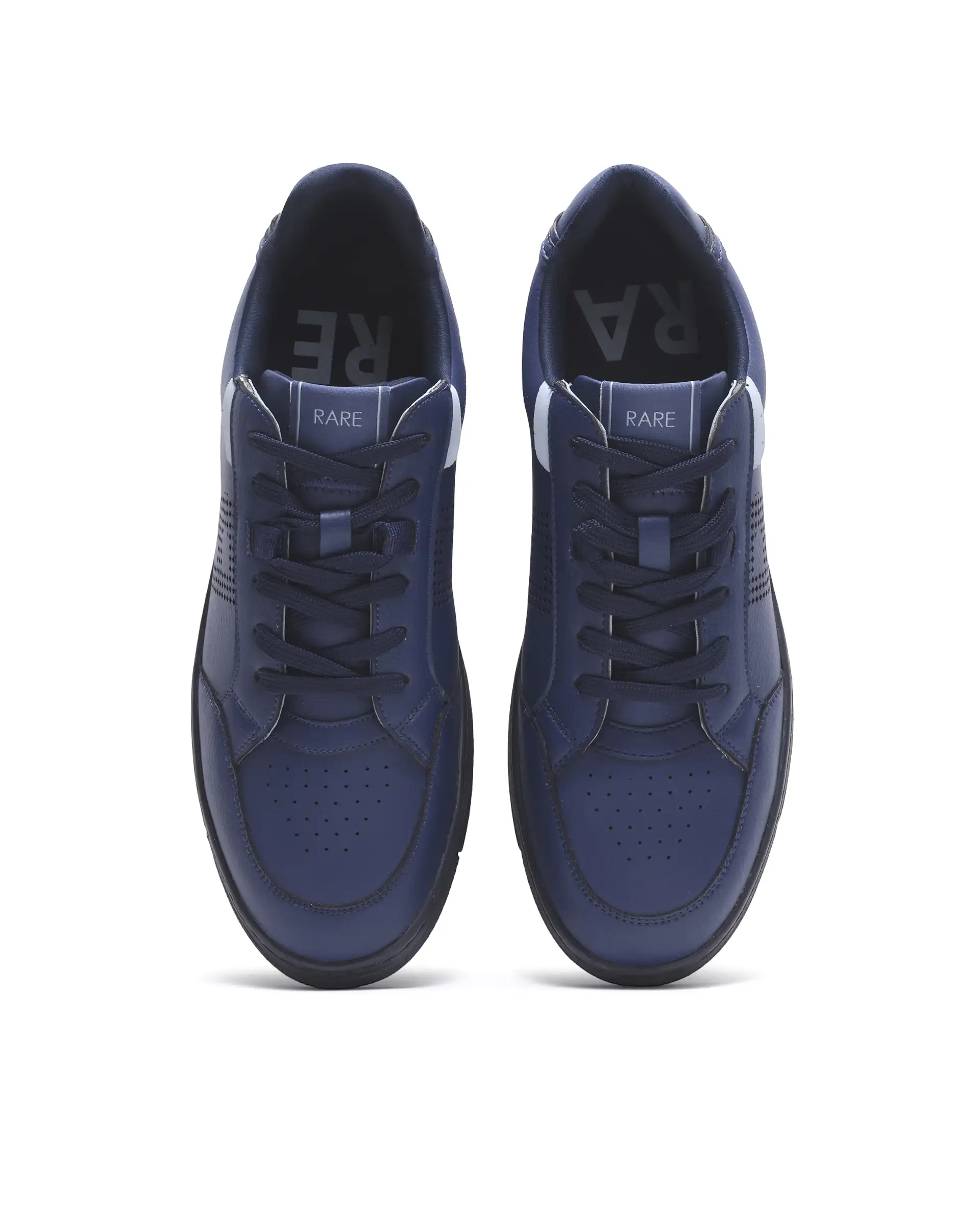 Rarez Men's Vorto Navy Micro Leather Sneaker - Image 3
