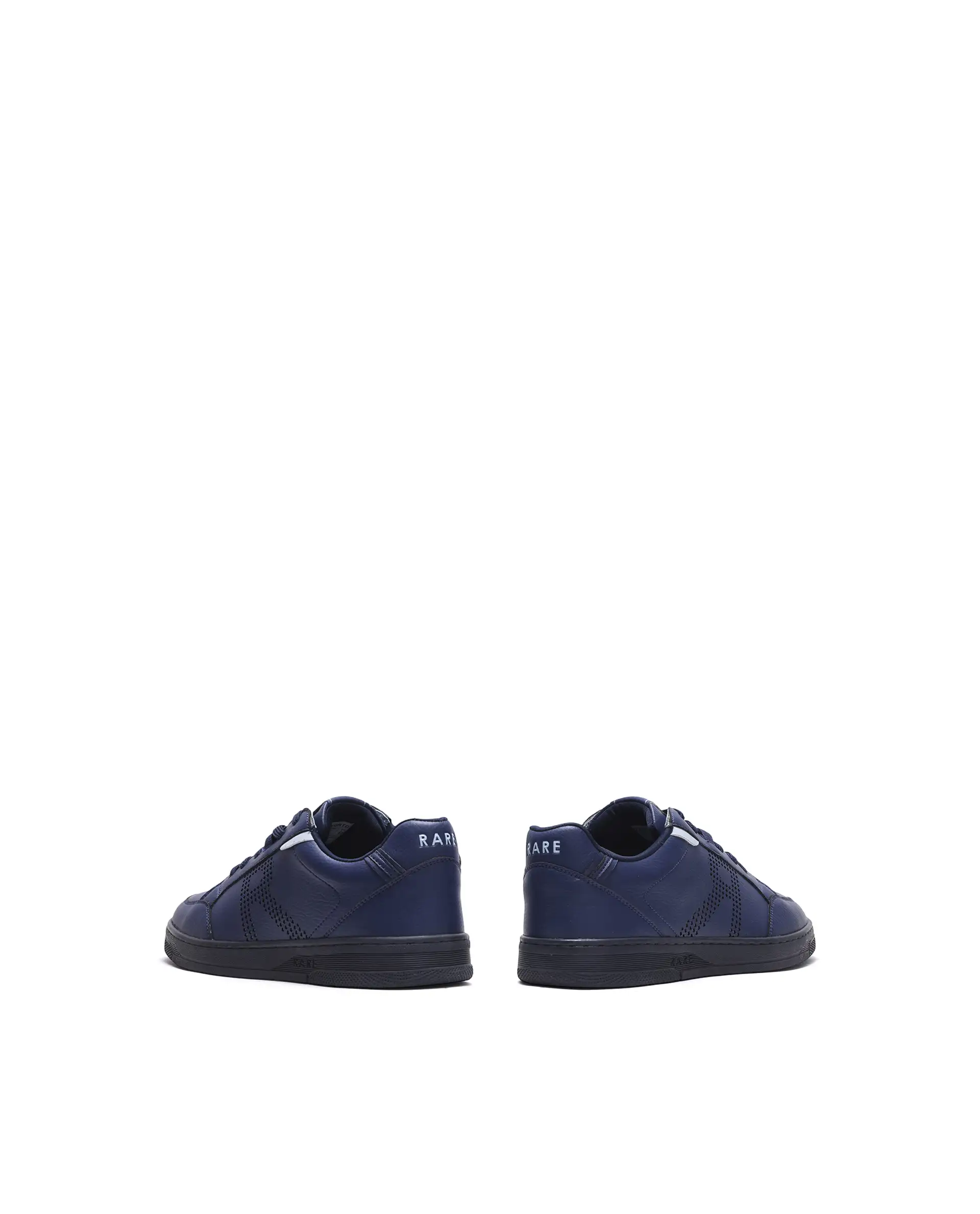 Rarez Men's Vorto Navy Micro Leather Sneaker - Image 4