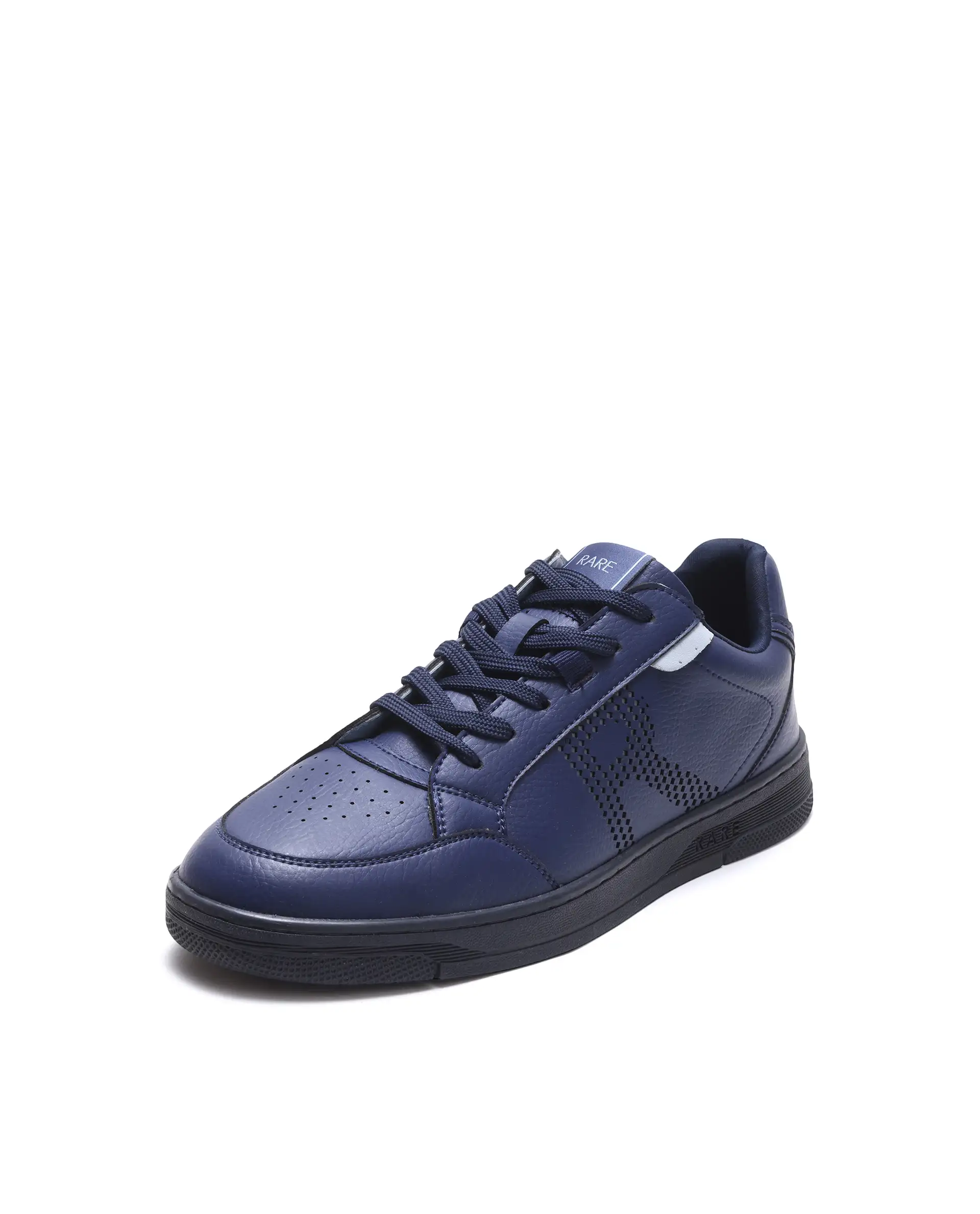 Rarez Men's Vorto Navy Micro Leather Sneaker - Image 5