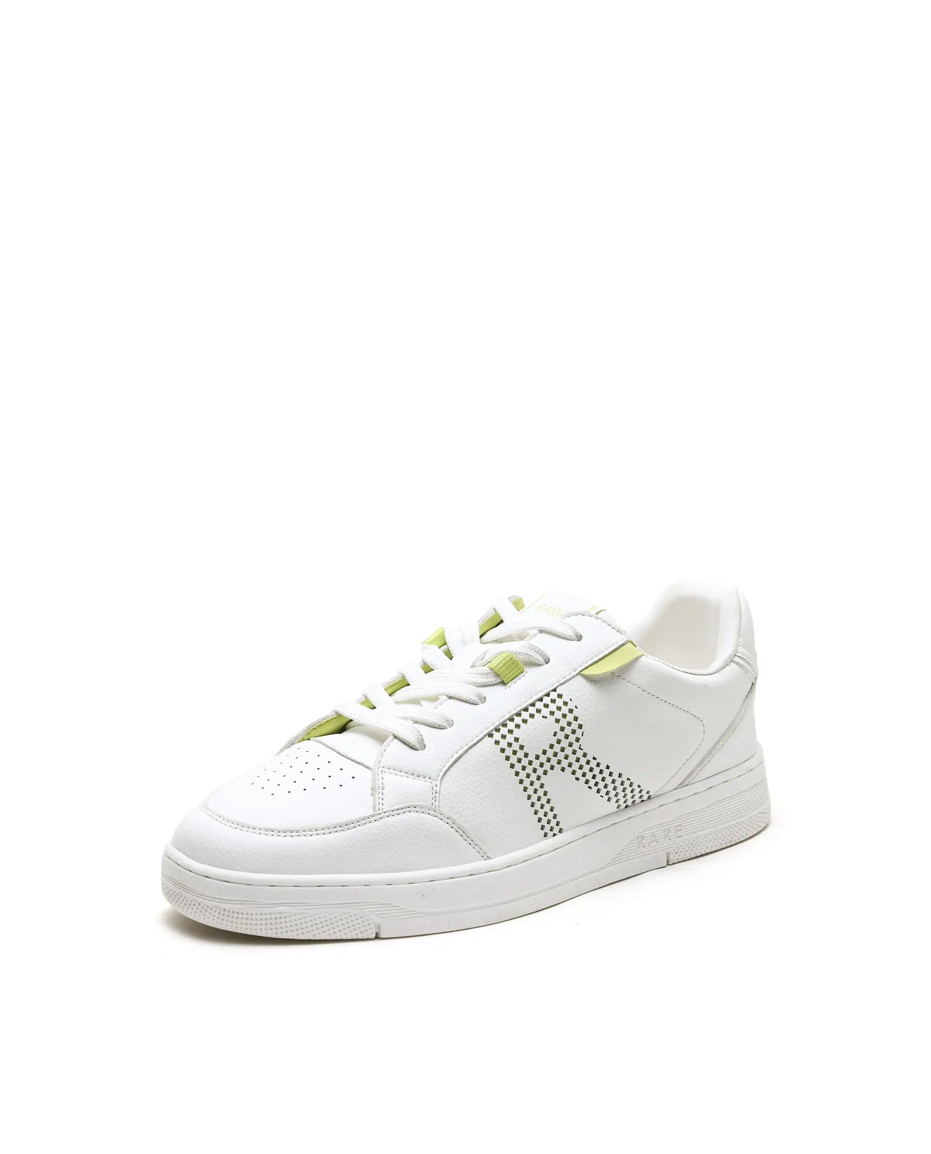 Rarez Men's Vorto White Micro Leather Sneaker - Image 3