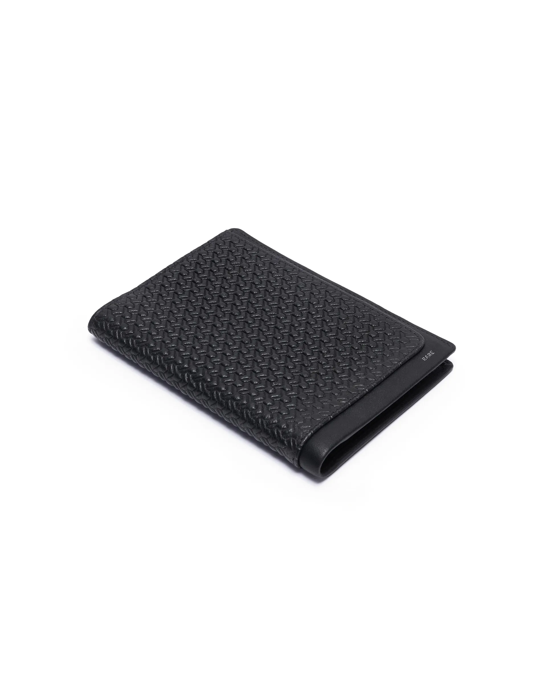 Rare Rabbit Men Voryn Black Leather Passport Holder - Image 6