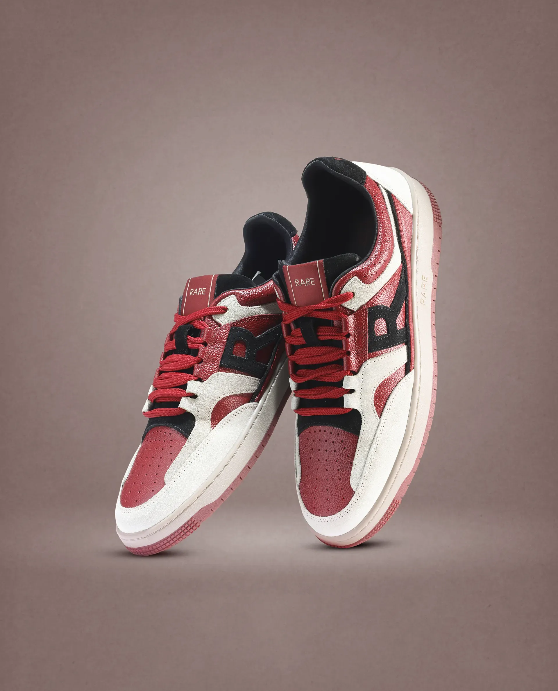 Rare Rabbit Men Voyage Red Leather Lace-Up Sneaker - Image 2