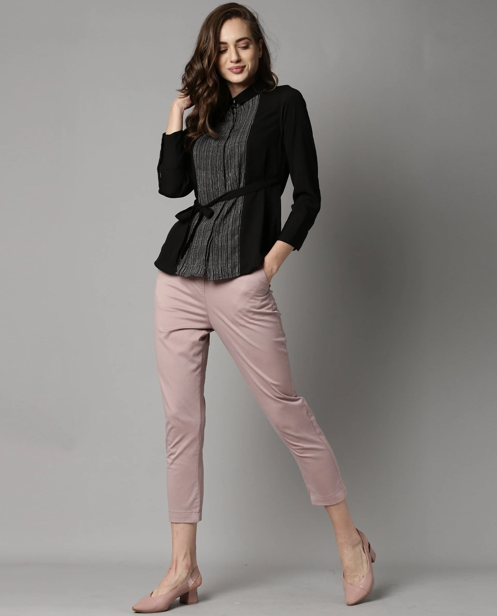 Rareism Women Wand Black Top Full Sleeves Solid - Image 5