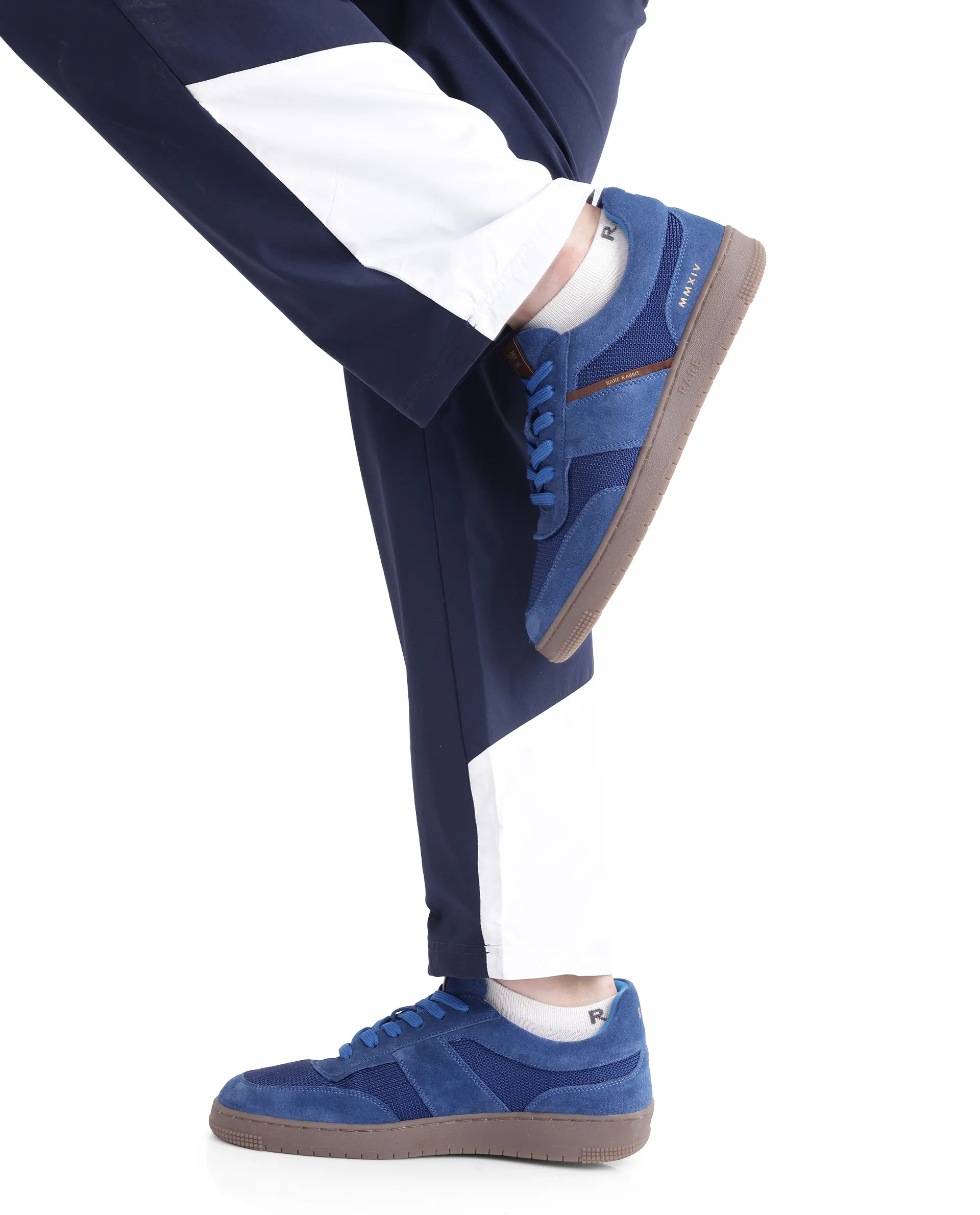 Rare Rabbit Men's Wando-B Dark Blue Polyester Cut And Sew Regular Fit Track Pant - Image 10