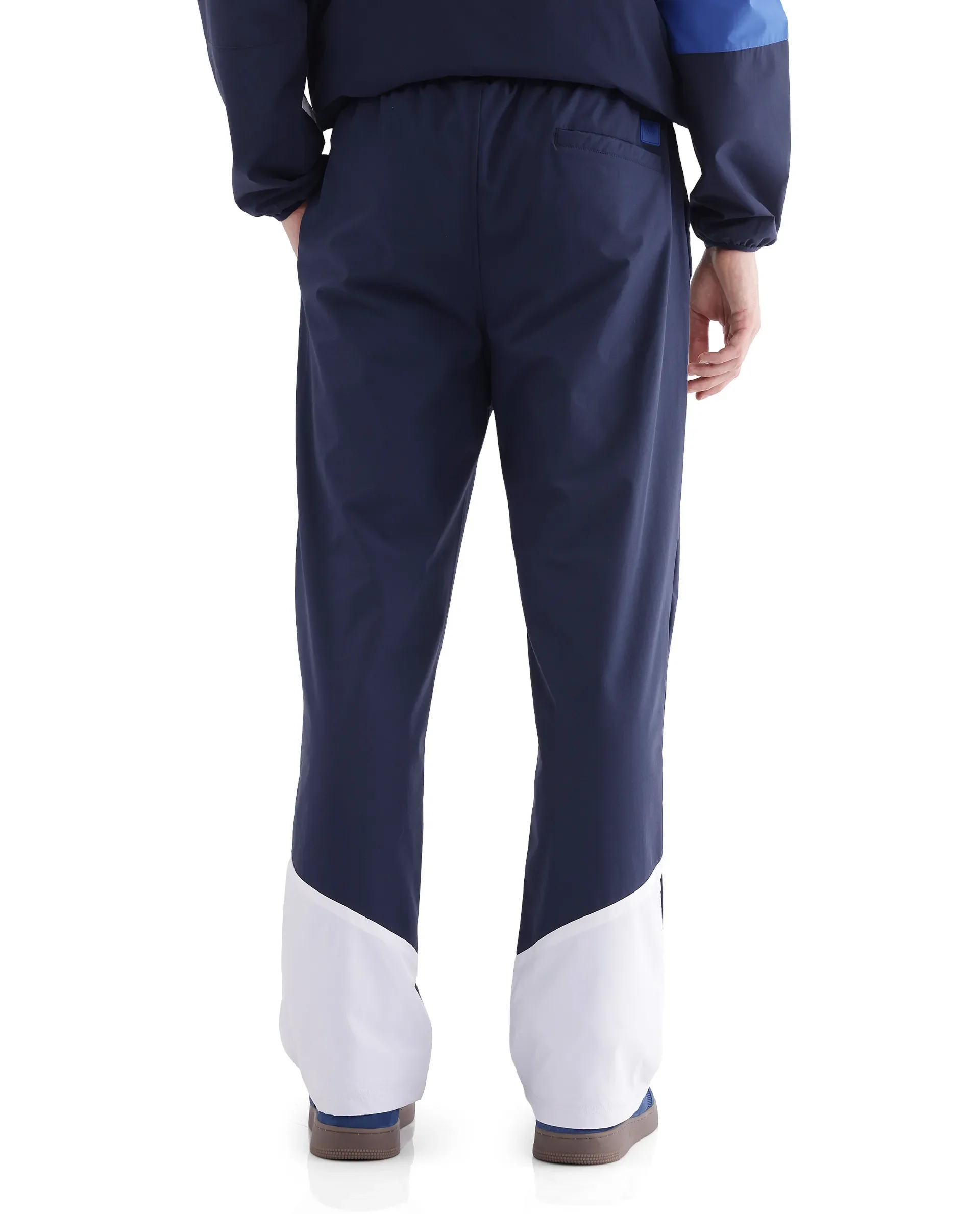 Rare Rabbit Men's Wando-B Dark Blue Polyester Cut And Sew Regular Fit Track Pant - Image 4