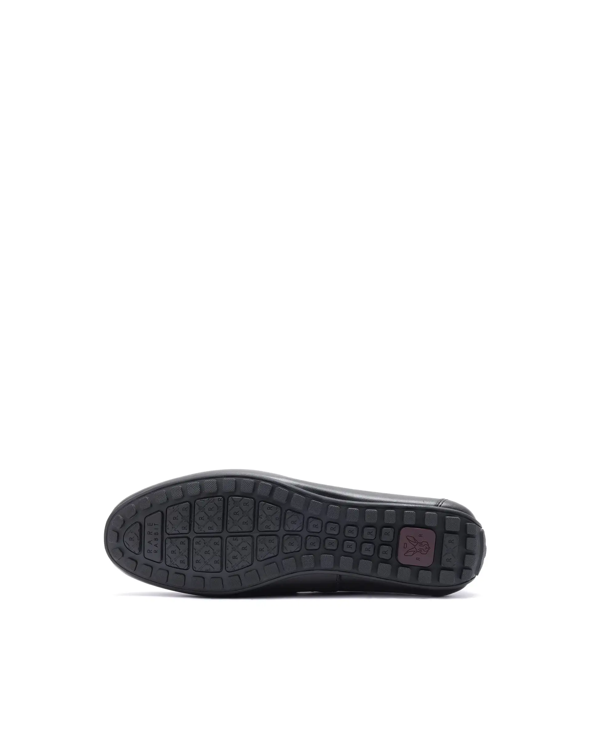 Rare Rabbit Men's Wave Pro Black Genuine Leather Plated Slip-On Driving Moccasins - Image 6