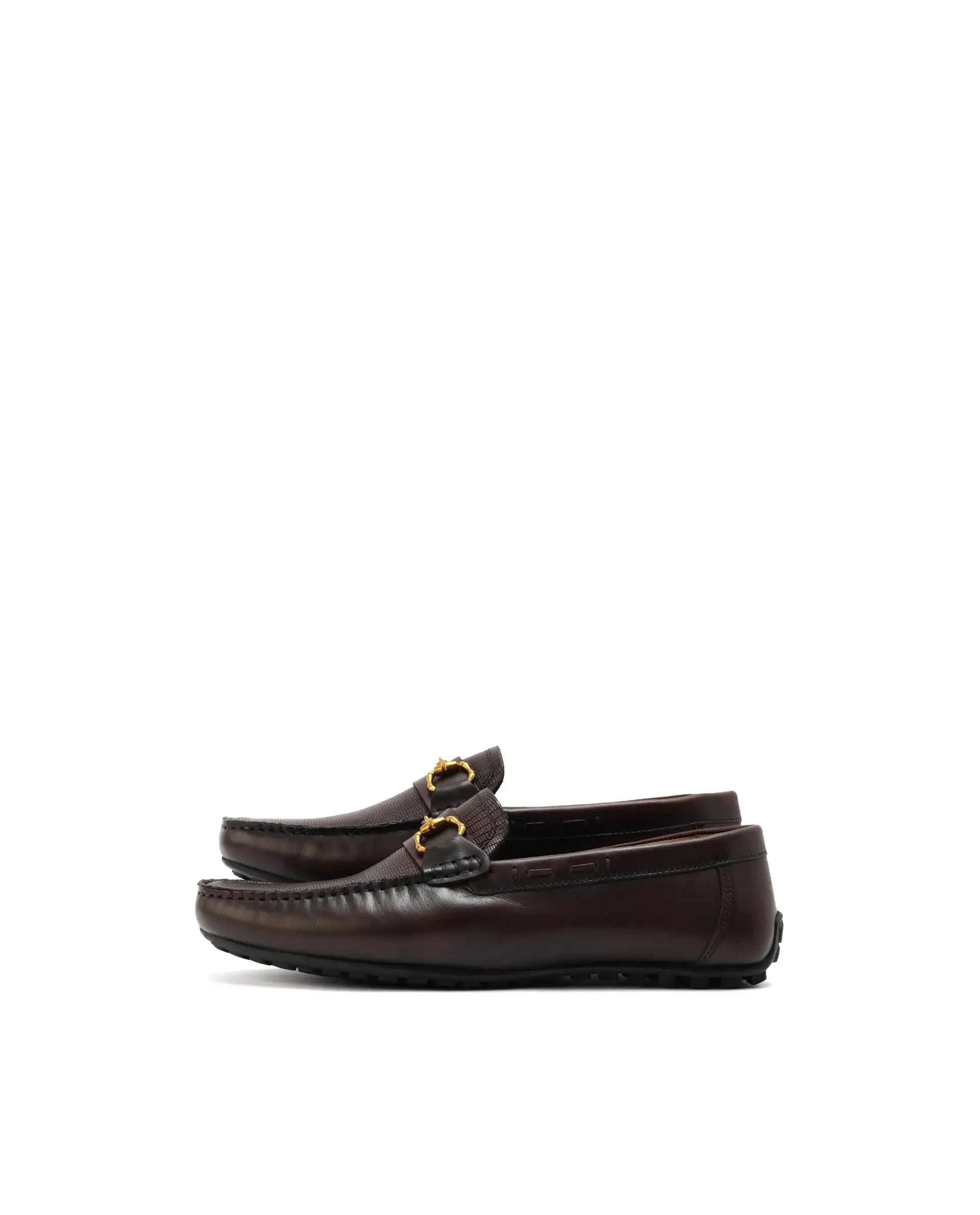 Rare Rabbit Men's Wave Pro Brown Genuine Leather Plated Slip-On Driving Moccasins - Image 4