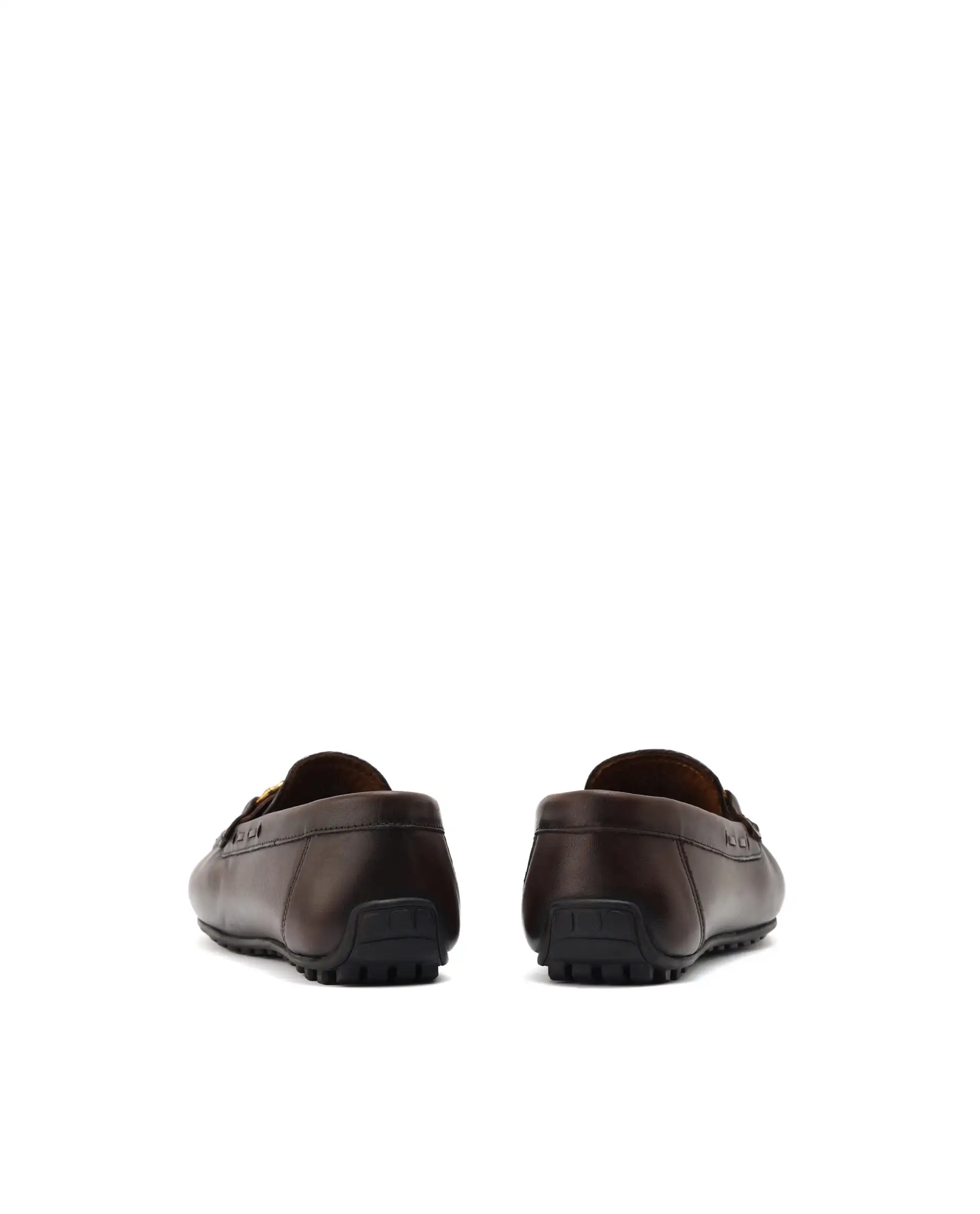Rare Rabbit Men's Wave Pro Brown Genuine Leather Plated Slip-On Driving Moccasins - Image 5