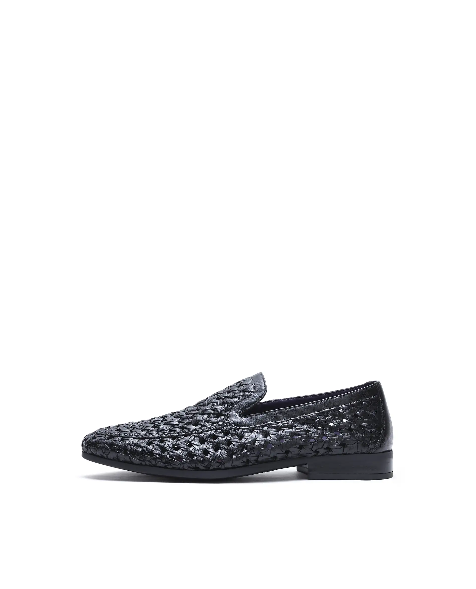 Rare Rabbit Men's Weave Black Leather Mocassin - Image 3