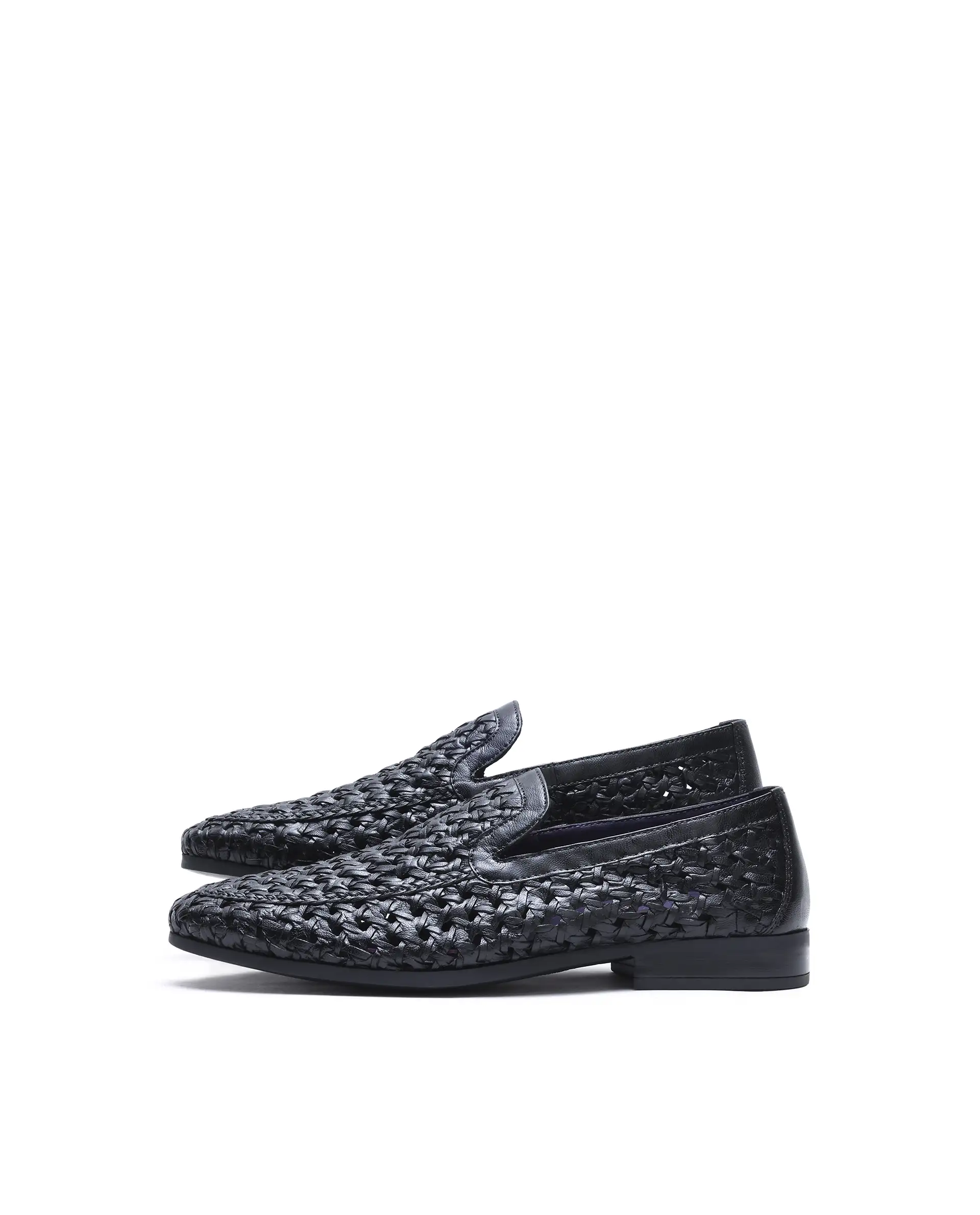 Rare Rabbit Men's Weave Black Leather Mocassin - Image 5