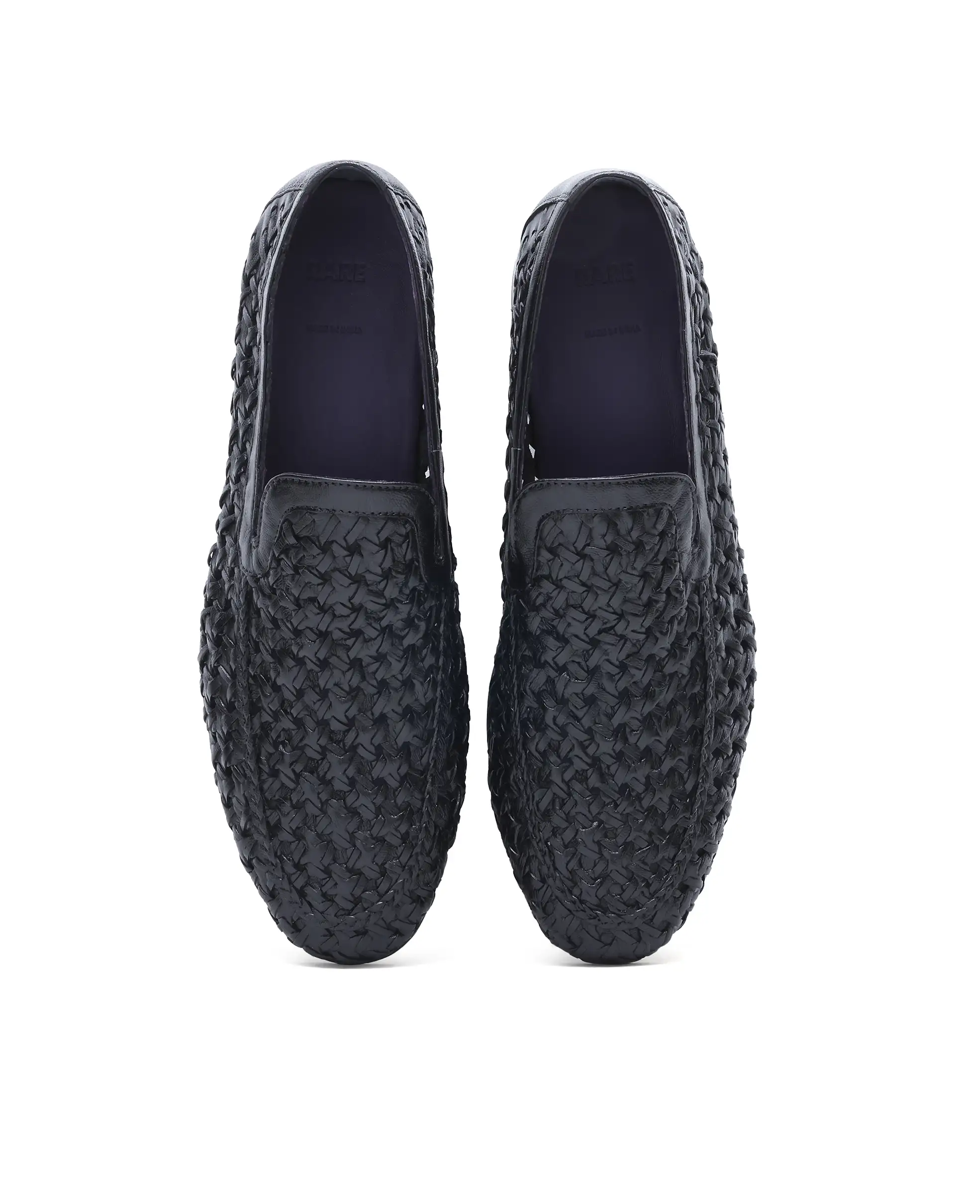 Rare Rabbit Men's Weave Black Leather Mocassin - Image 6