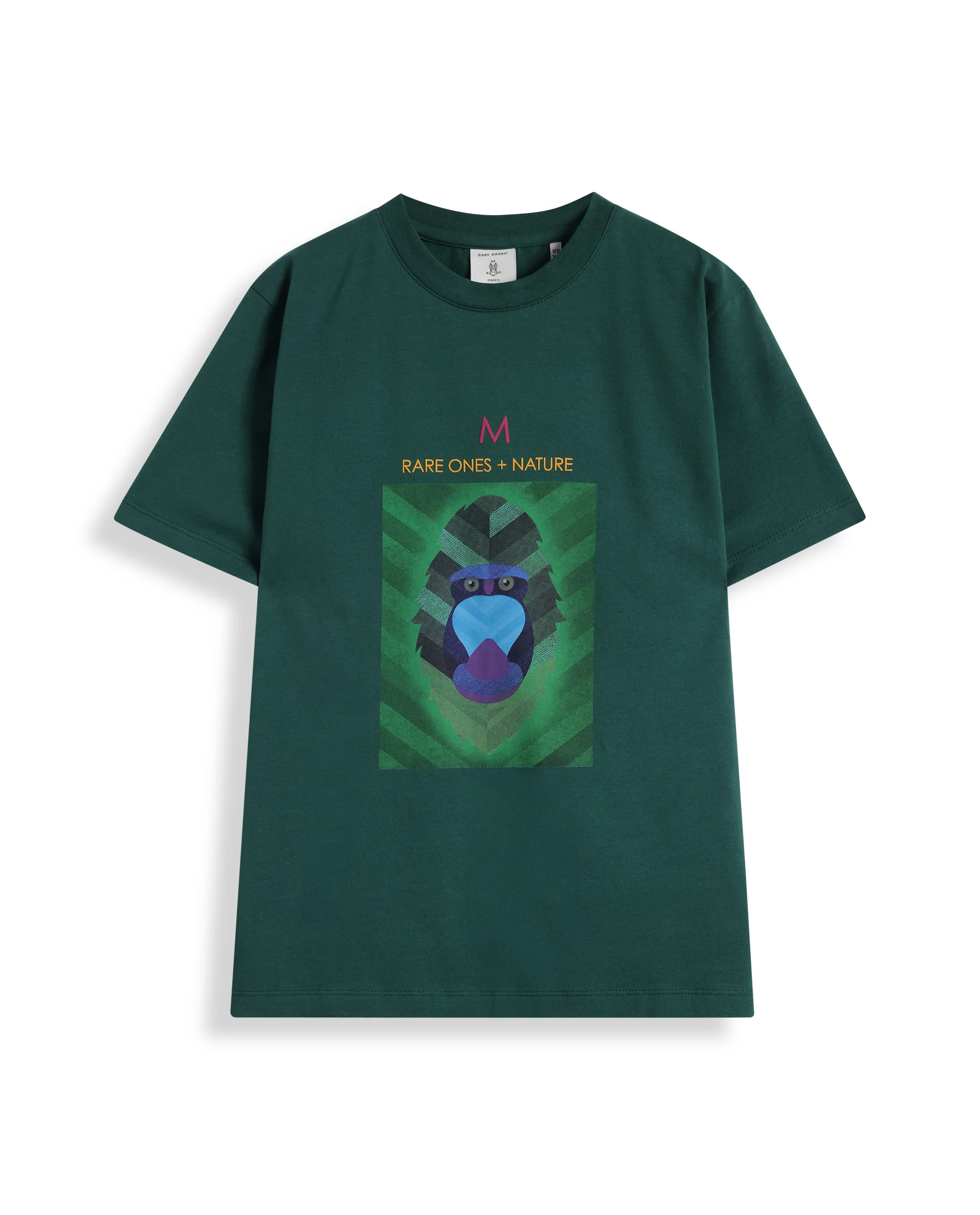 Rare Ones Kids Well Green Cotton Half Sleeves Regular Crew Neck Graphic Print T-Shirt - Image 2