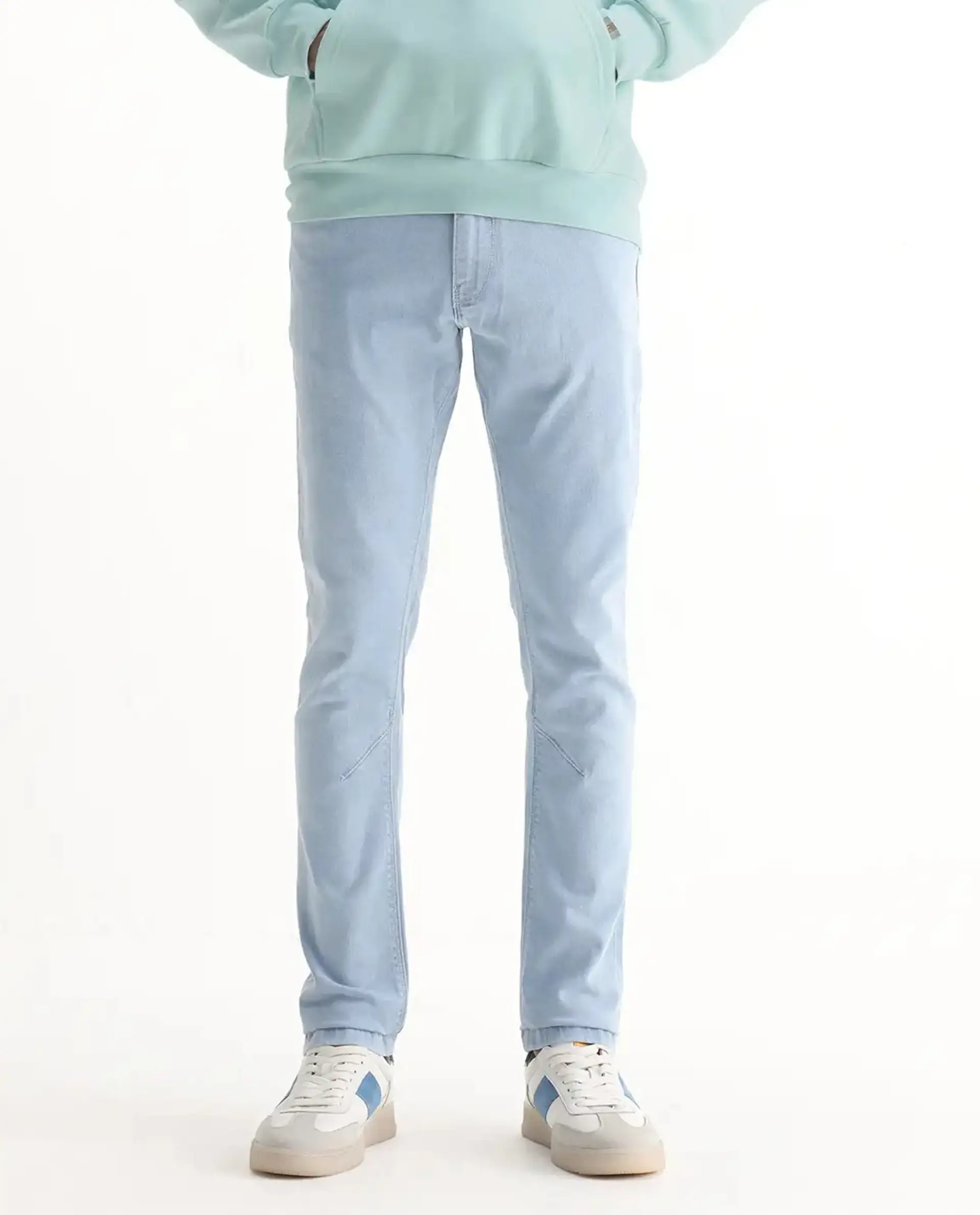 Rare Rabbit Men's Will Light Blue Cotton Plain Hawk Slim Fit Jeans - Image 10