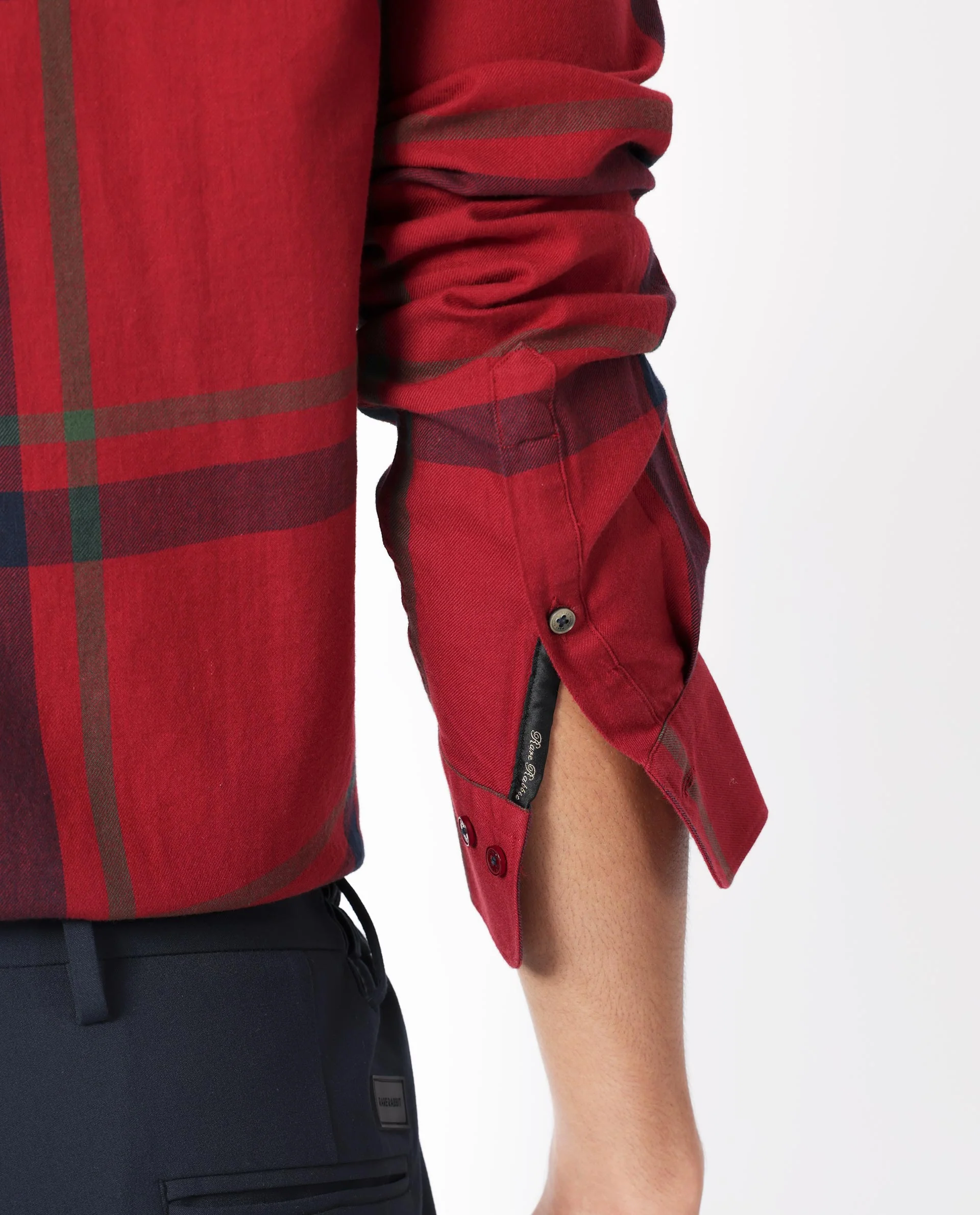 Rare Rabbit Men's Wink Red Cotton Checked Print Regular Fit Full Sleeve Collared Shirt - Image 5
