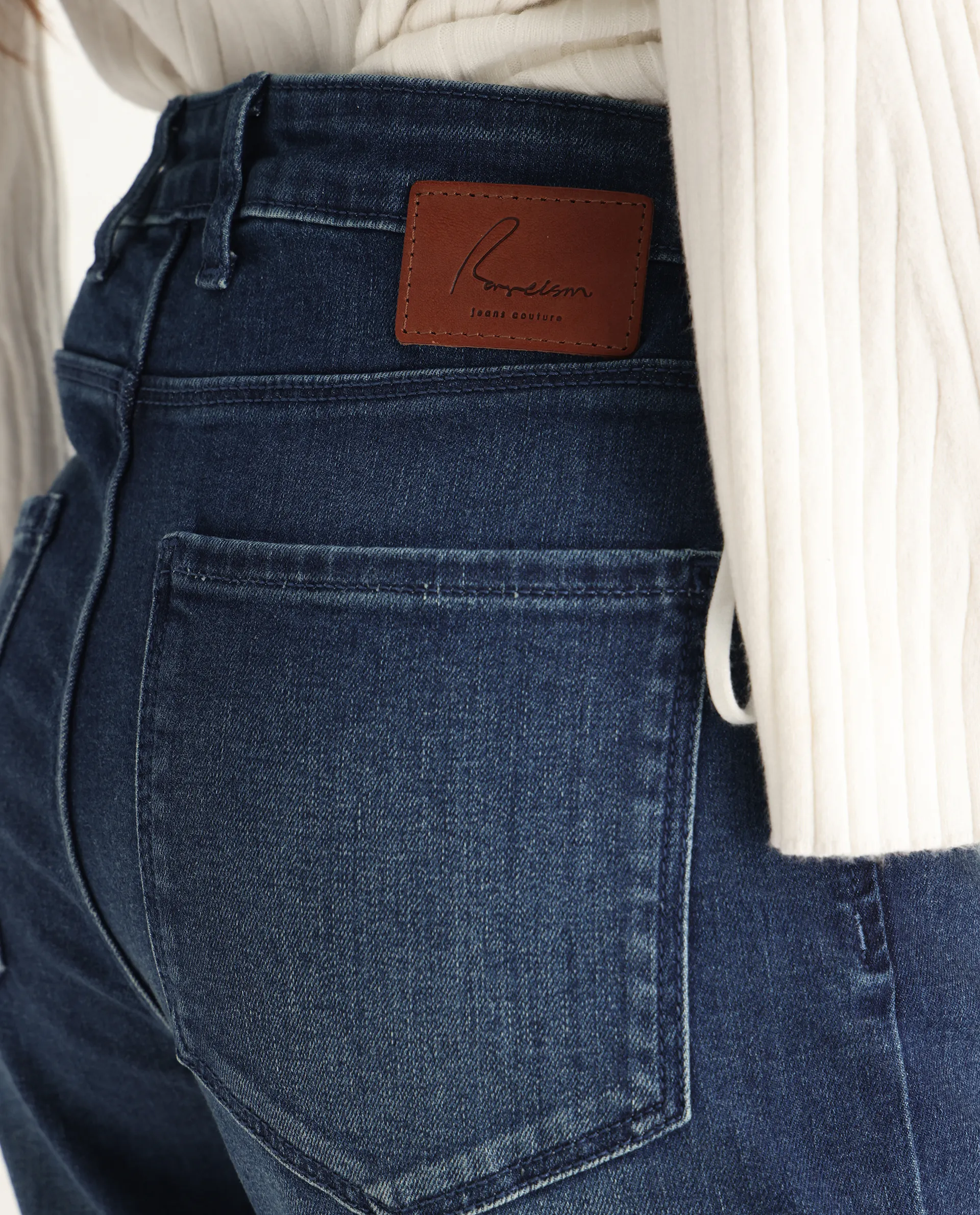 Rareism Women's Winona Blue Cotton Blend Plain Ankle Length Classic Bootcut Jeans - Image 8