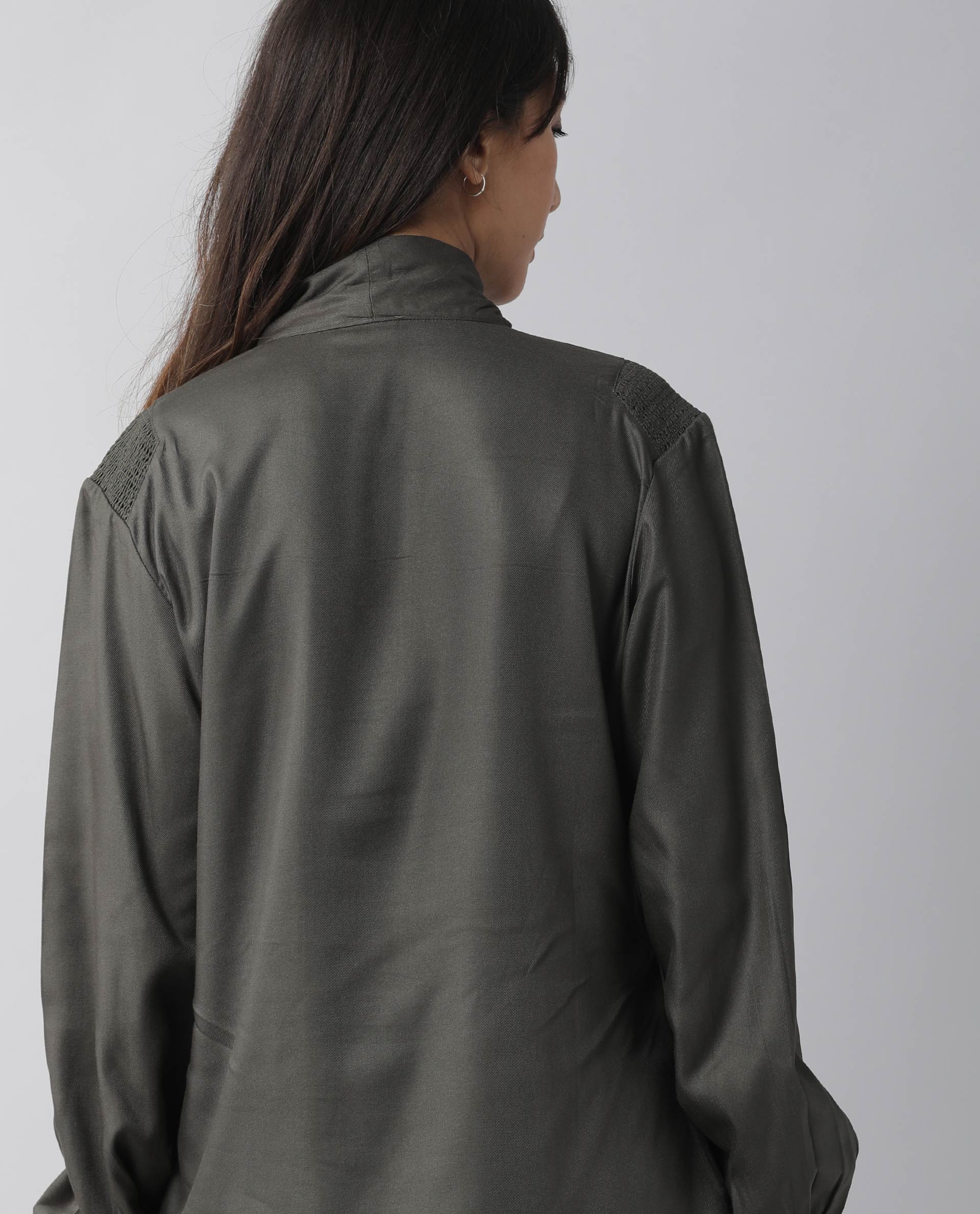 Rareism Women Wint Olive Top Full Sleeves Solid - Image 5