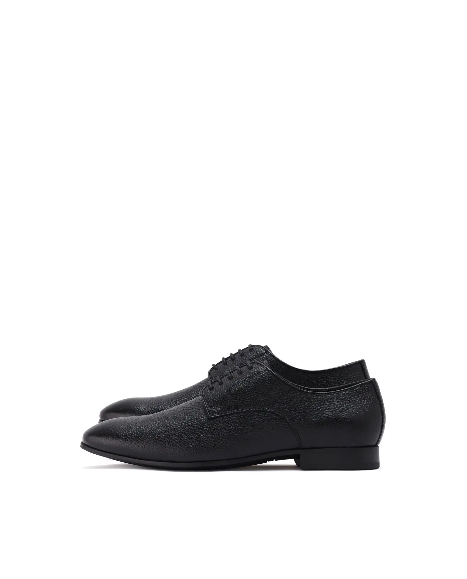Rare Rabbit Men Wolve Black Milled Leather Derby Style Lace-Up Formal Shoes - Image 4