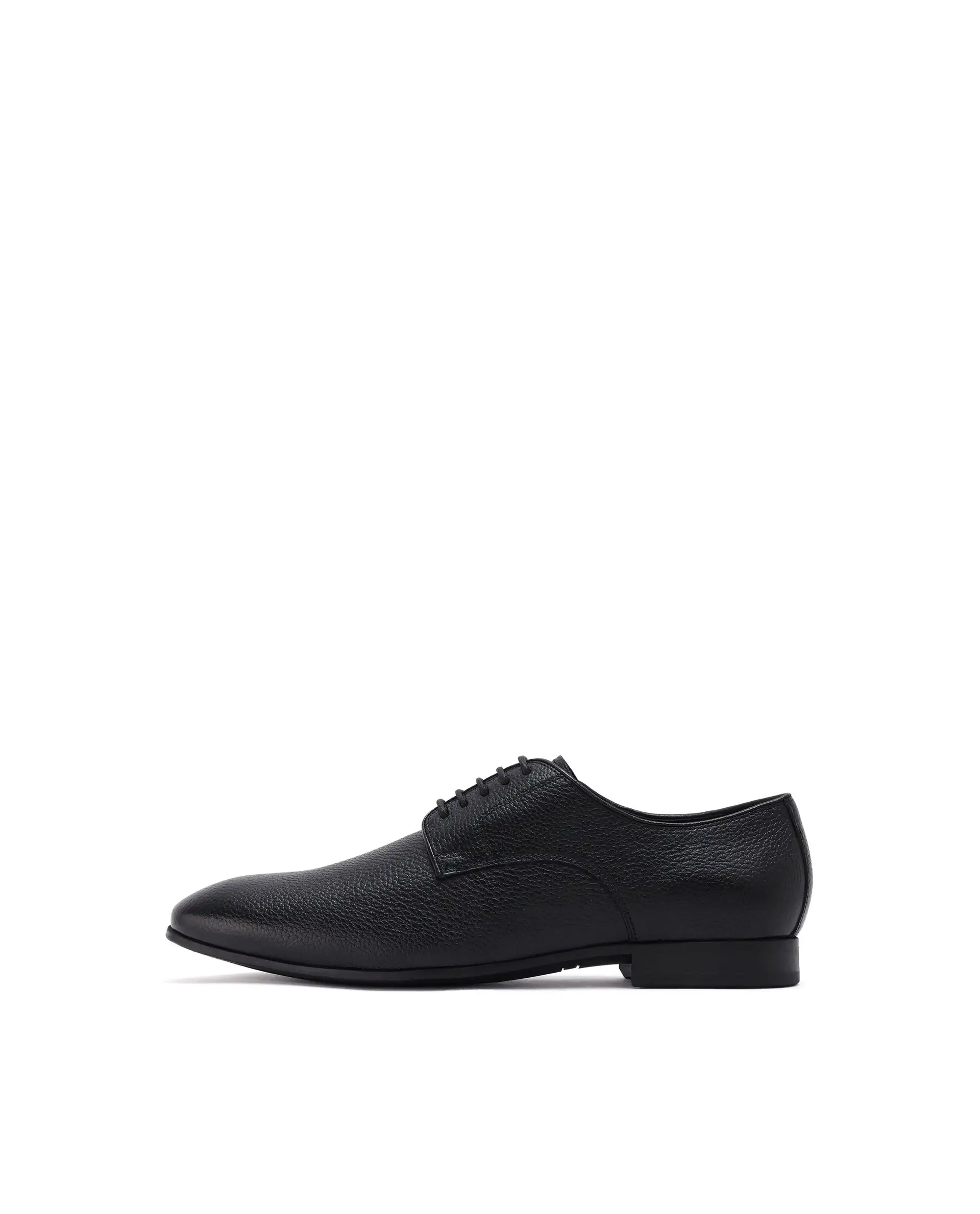 Rare Rabbit Men Wolve Black Milled Leather Derby Style Lace-Up Formal Shoes - Image 7
