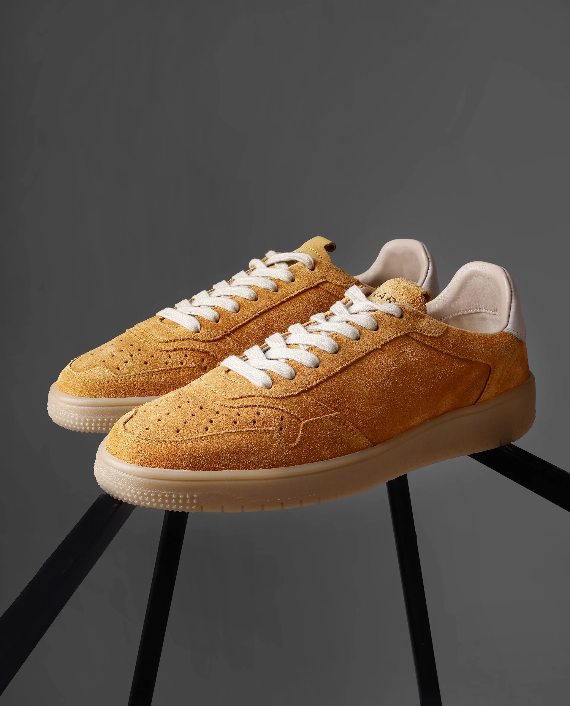 Rare Rabbit Men's Woolton Mustard Derby Style Casual Smart Suede Sneakers Shoes - Image 2