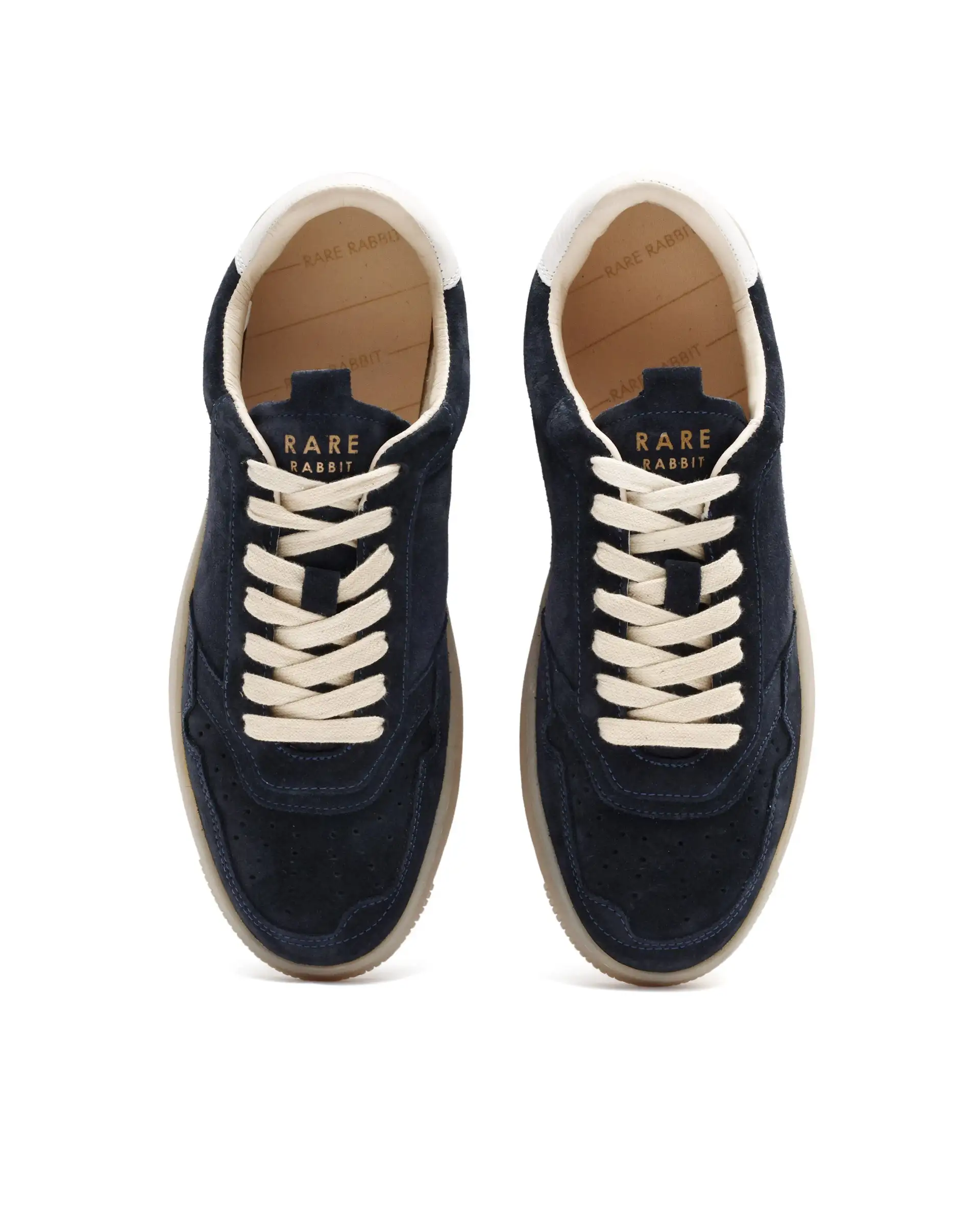 Rare Rabbit Men's Woolton Navy Derby Style Casual Smart Suede Sneakers Shoes - Image 4