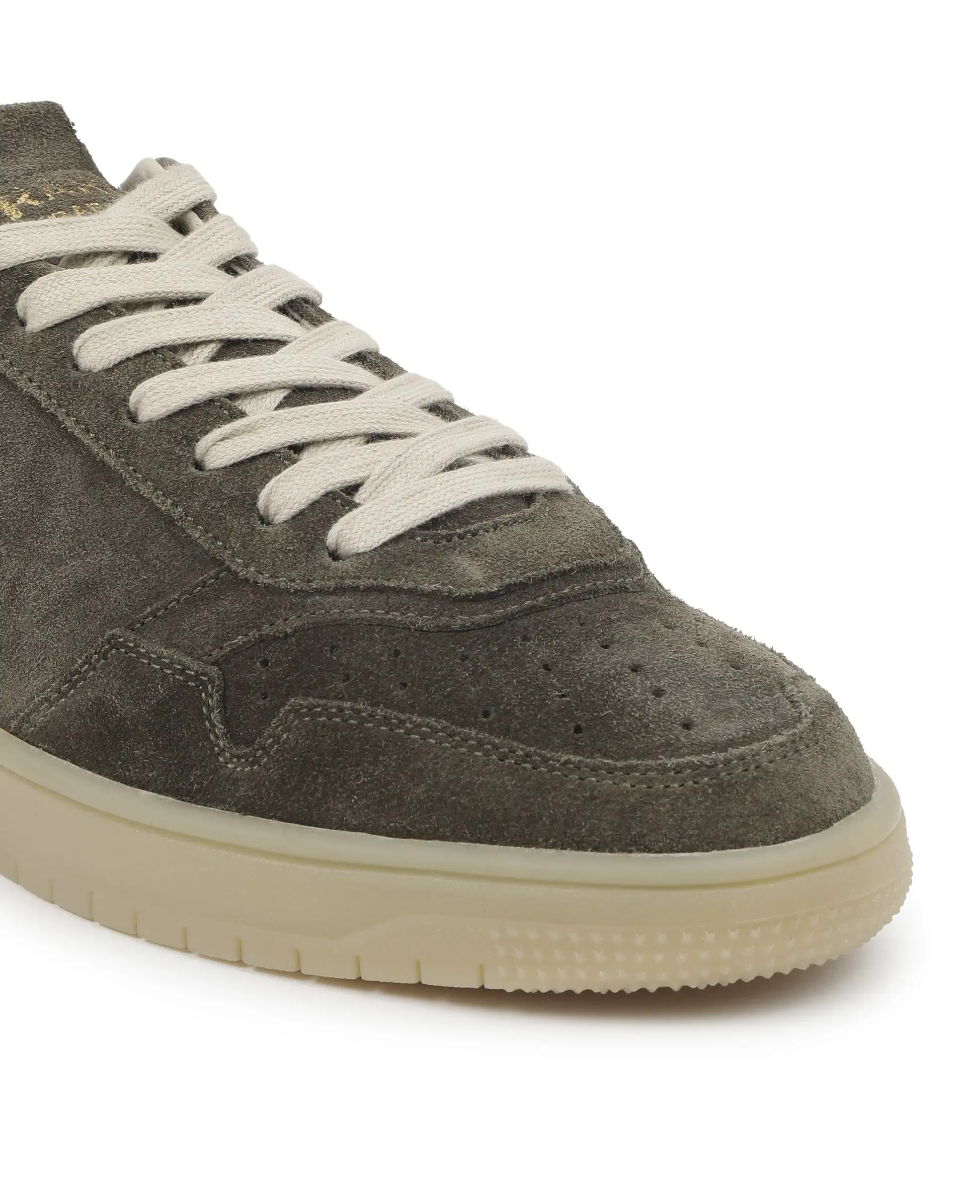 Rare Rabbit Men's Woolton Olive Derby Style Casual Smart Suede Sneakers Shoes - Image 10