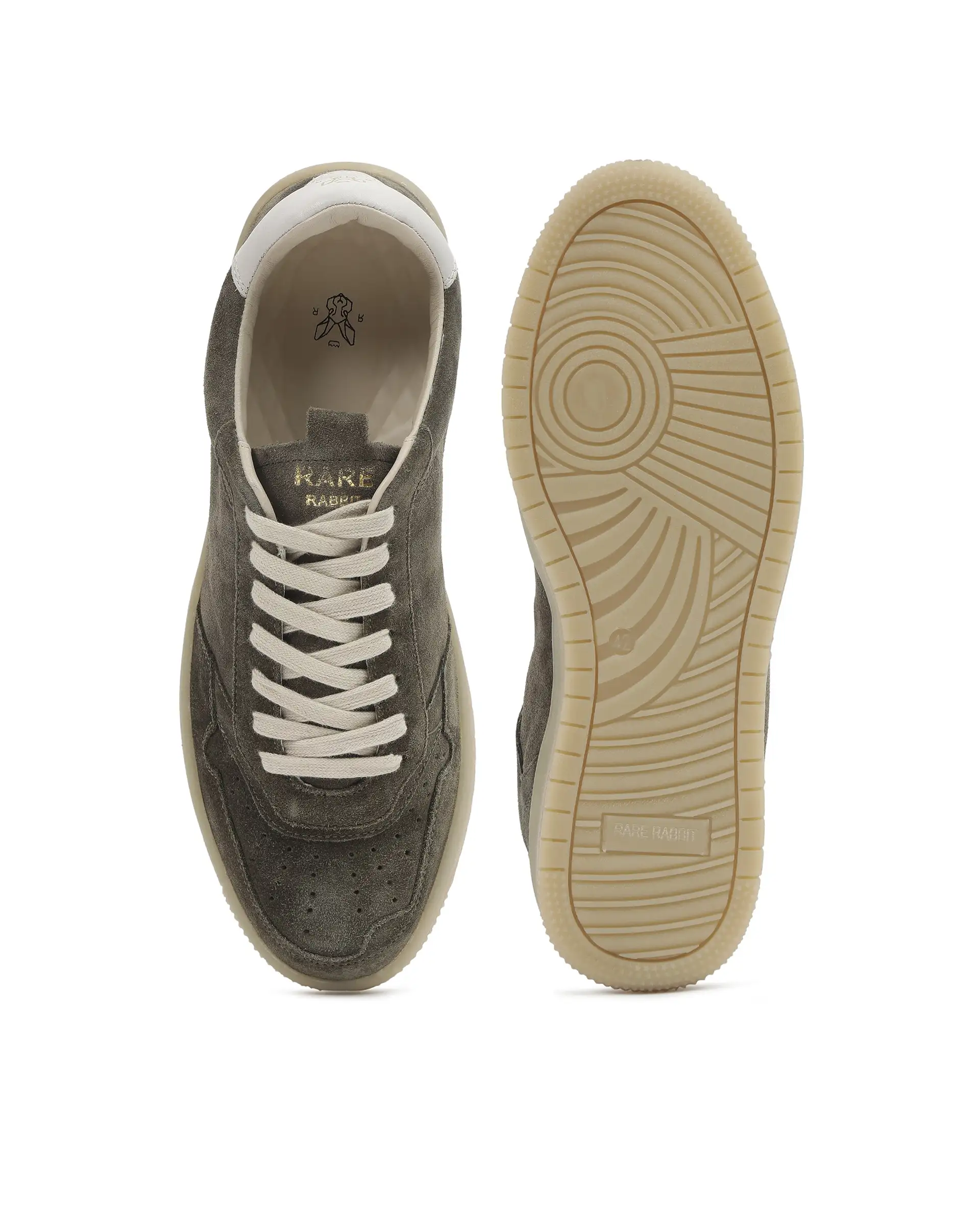 Rare Rabbit Men's Woolton Olive Derby Style Casual Smart Suede Sneakers Shoes - Image 9