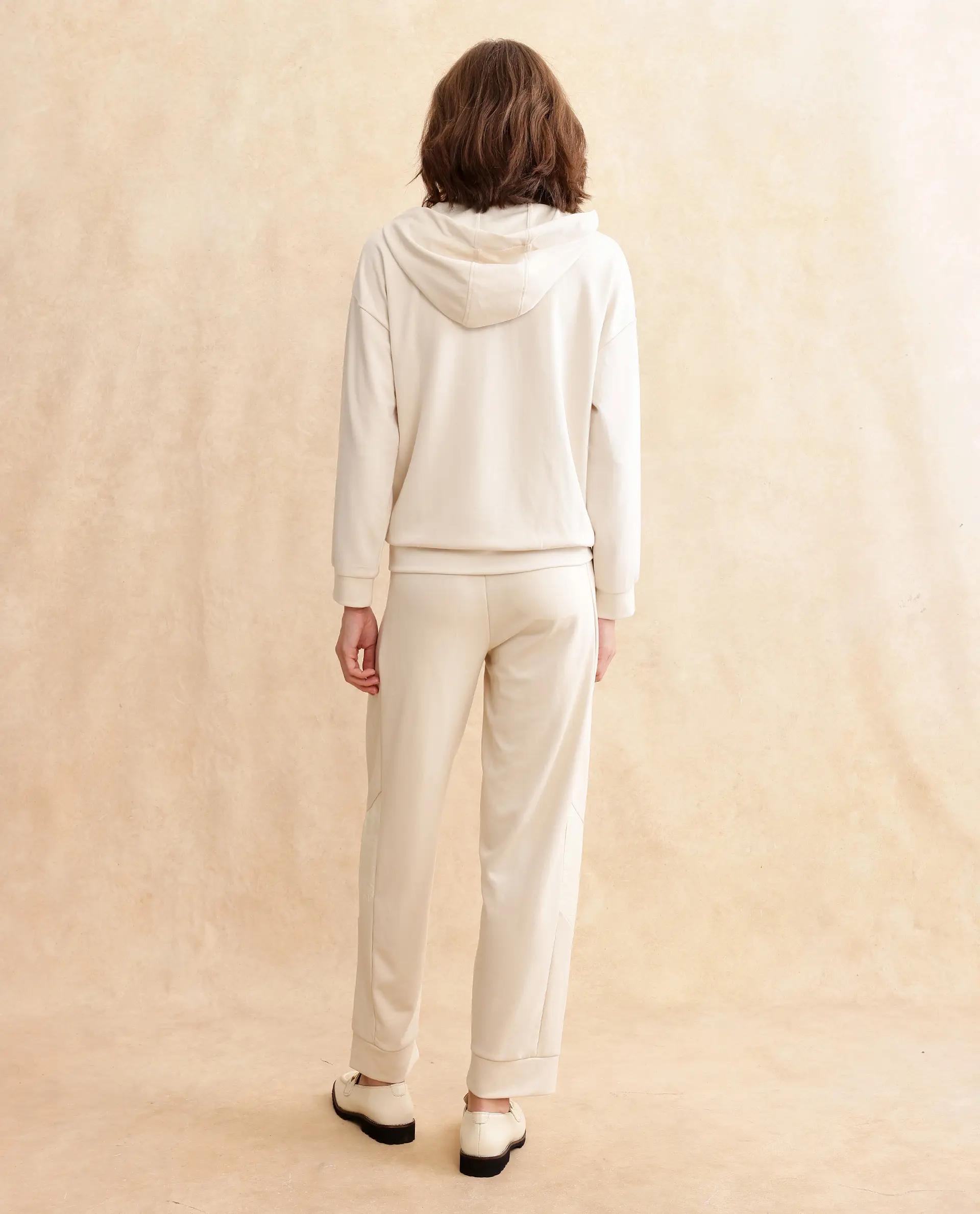 Rareism Women's Yalova Off White Modal Blend Hooded Plain Relaxed Fit Sweatshirt - Image 12