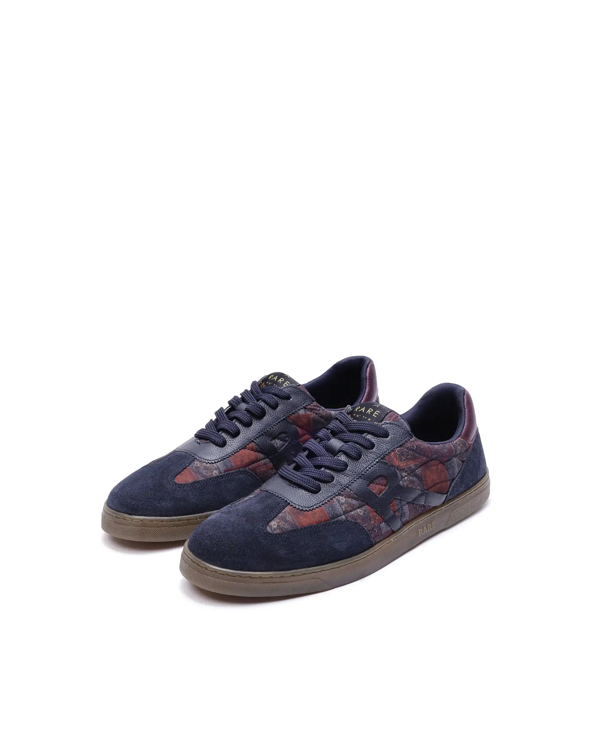 Rare Rabbit Men Yarn Dark Blue Leather Lace-Up Closure Shoes - Image 3