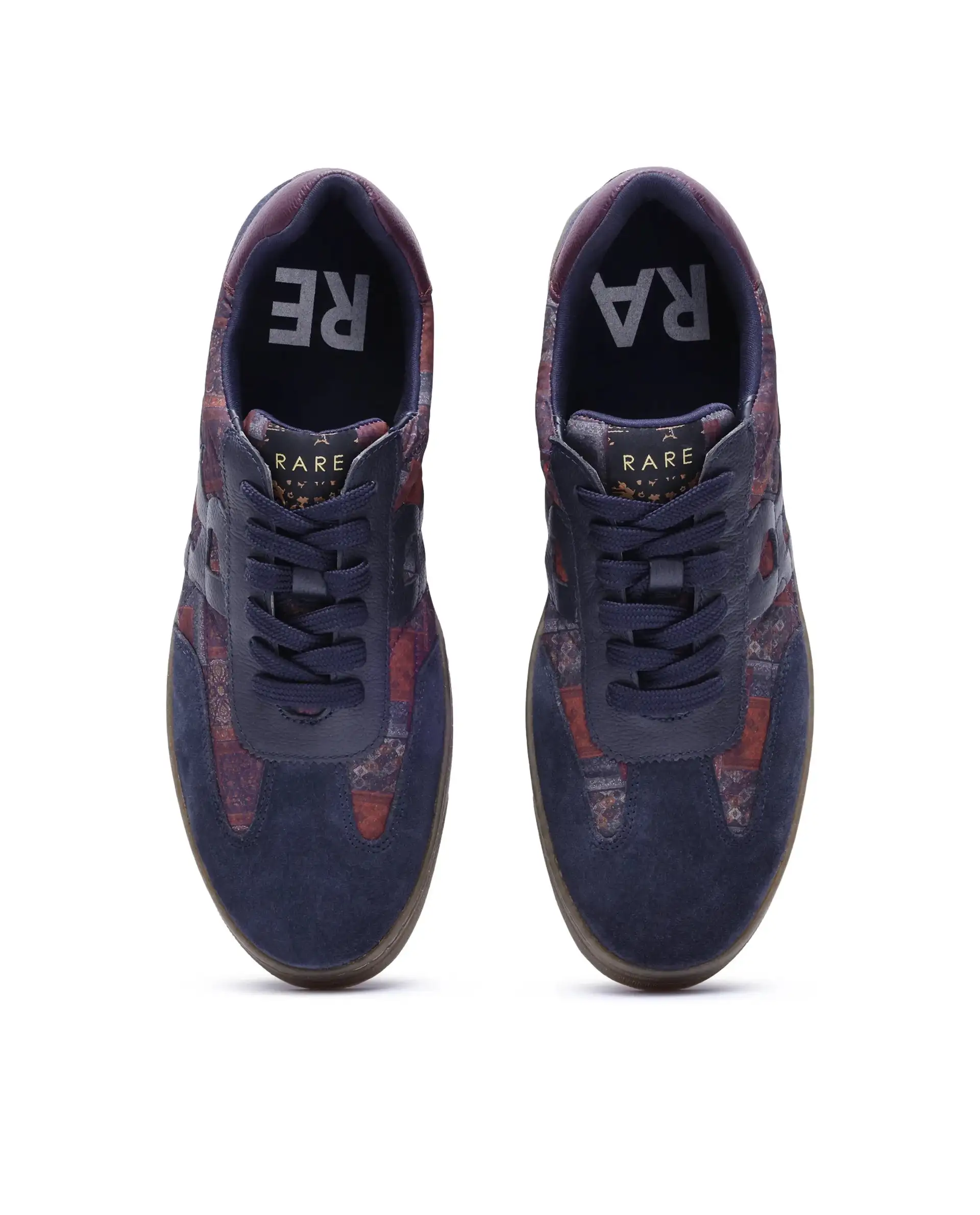 Rare Rabbit Men Yarn Dark Blue Leather Lace-Up Closure Shoes - Image 4