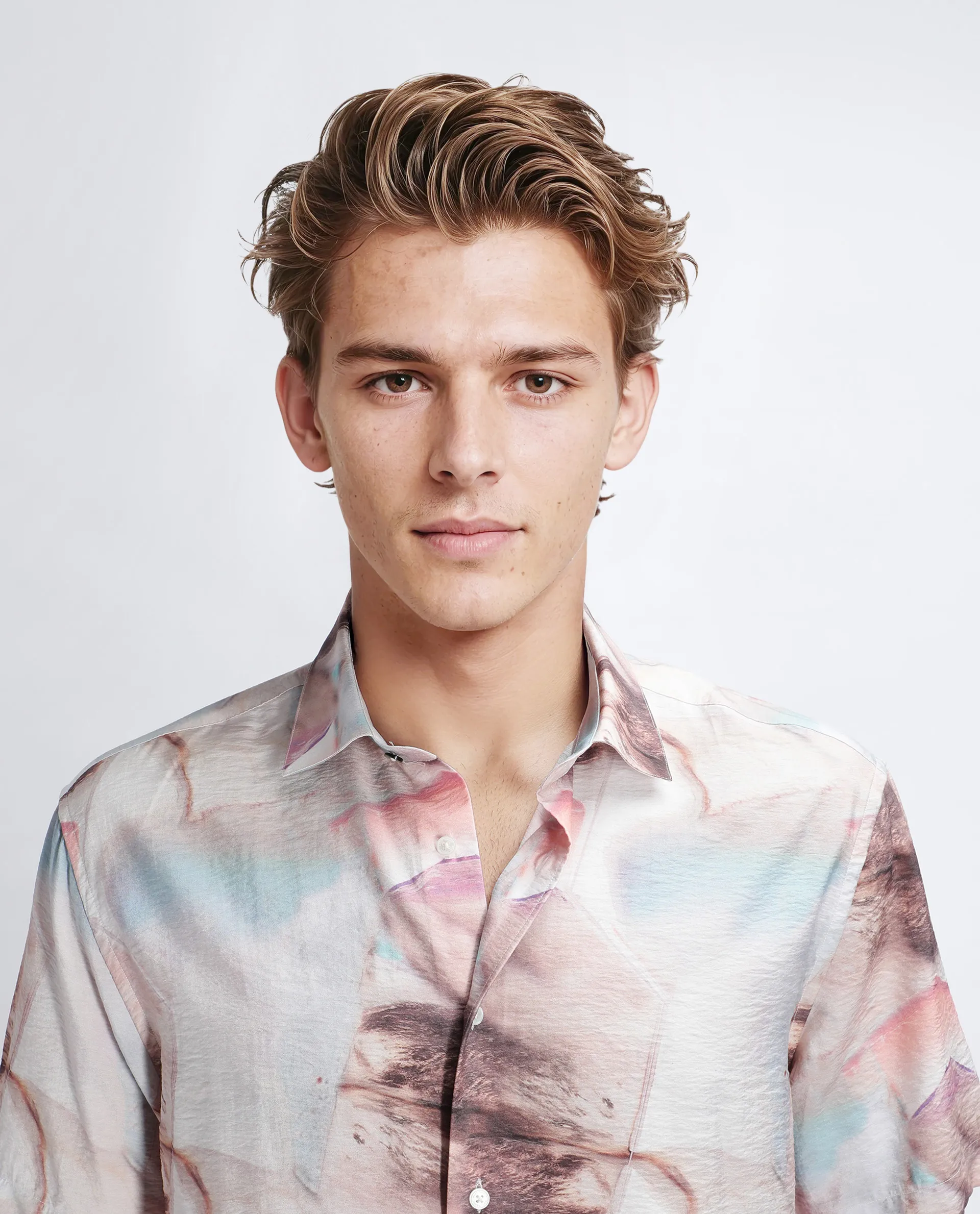 Rare Rabbit Men's Yat Beige Cotton Abstract Print Relaxed Fit Half Sleeve Collared Shirt - Image 7