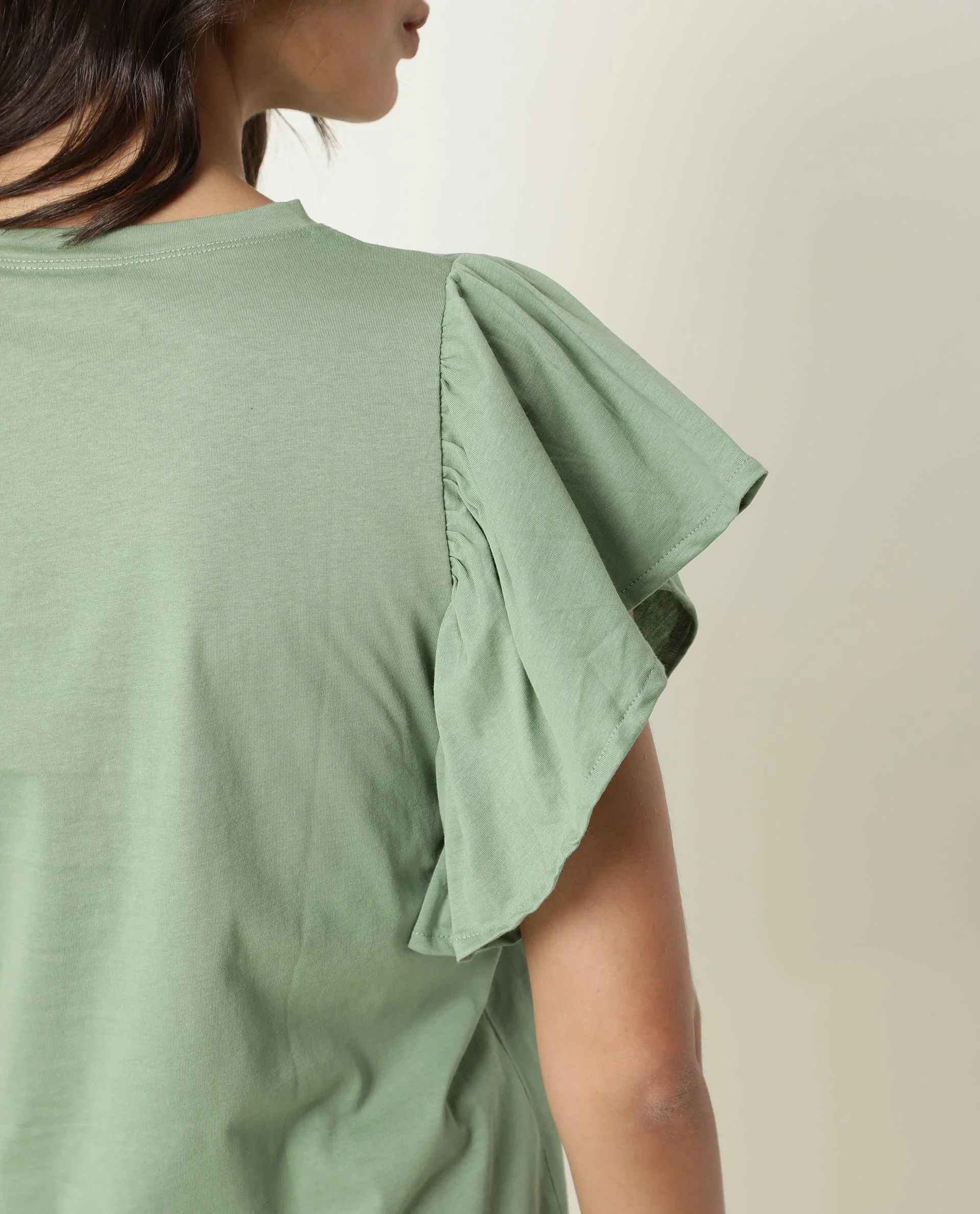 Rareism Women's Yatch Green Crew Neck Plain Regular Fit Top - Image 8