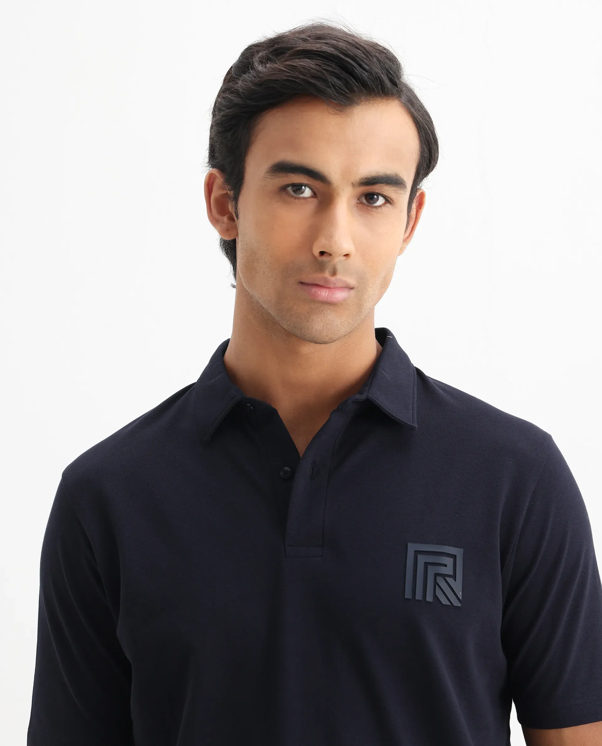 Rare Rabbit Men's Plain Regular Fit Half Sleeve Polo - Image 4