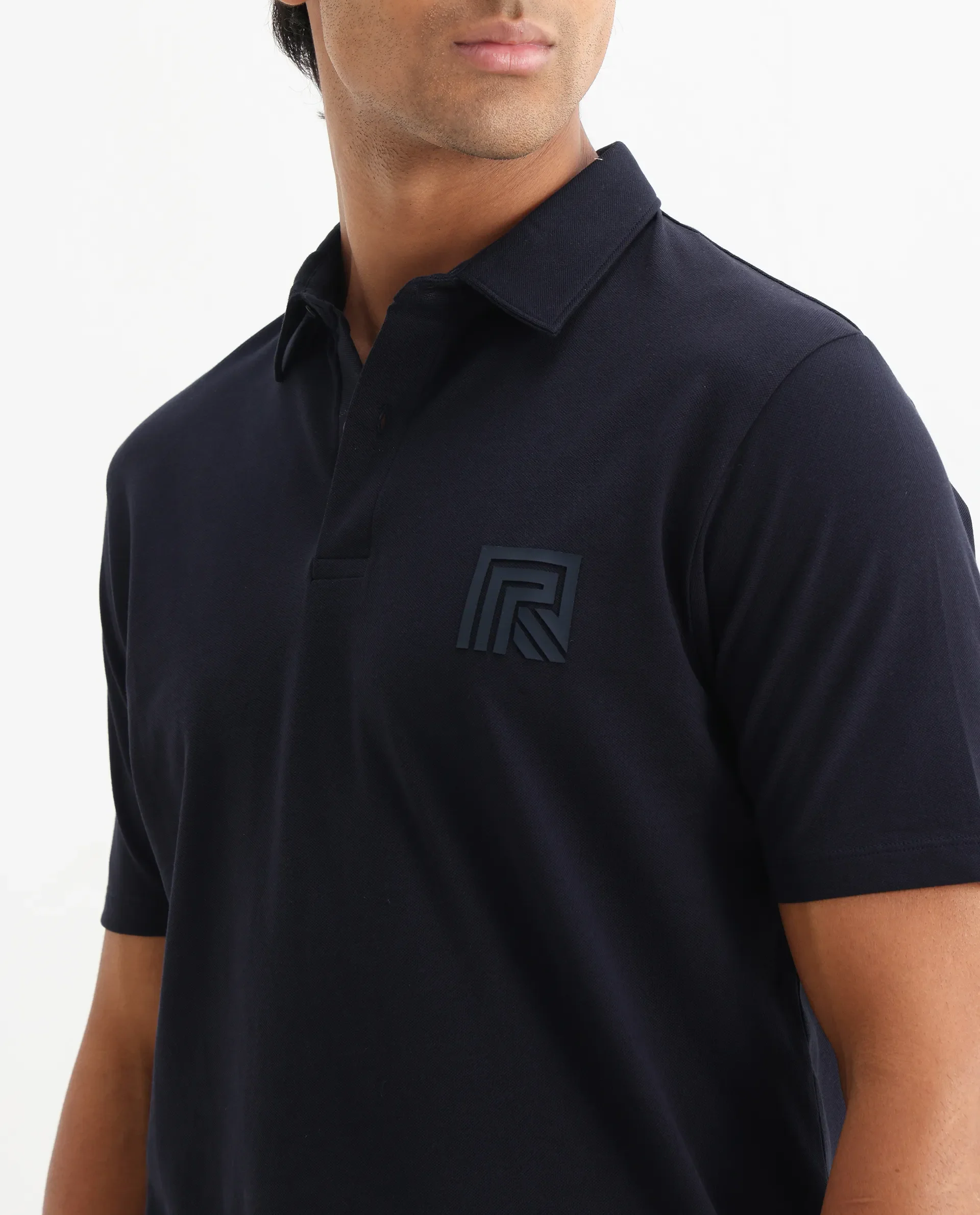 Rare Rabbit Men's Plain Regular Fit Half Sleeve Polo - Image 5