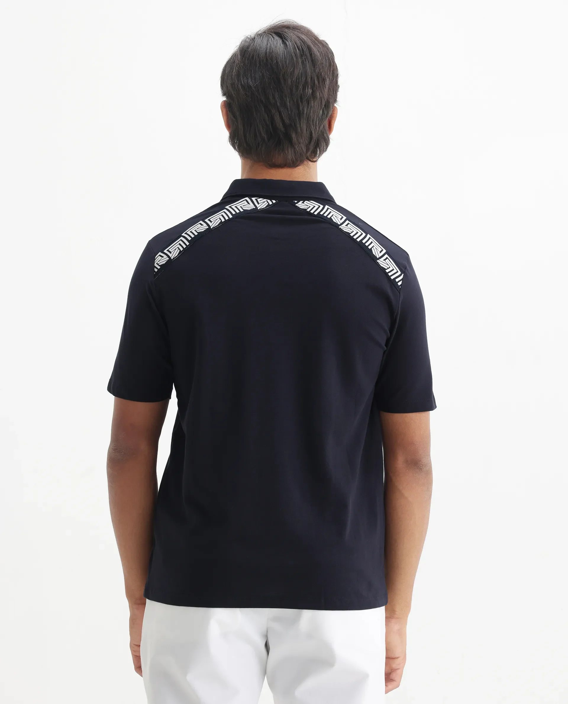 Rare Rabbit Men's Plain Regular Fit Half Sleeve Polo - Image 6