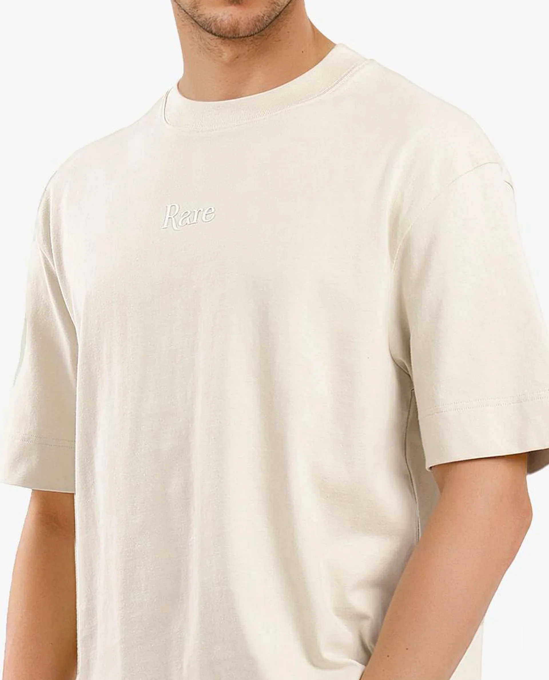 Rare Rabbit Men's Yoko Pastel Green Cotton Graphic Print Oversized Fit Half Sleeve Crew Neck T-Shirt - Image 3