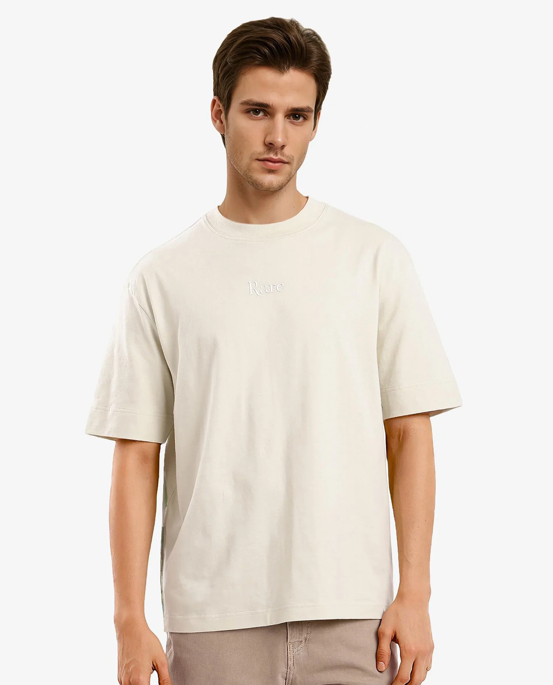 Rare Rabbit Men's Yoko Pastel Green Cotton Graphic Print Oversized Fit Half Sleeve Crew Neck T-Shirt - Image 5